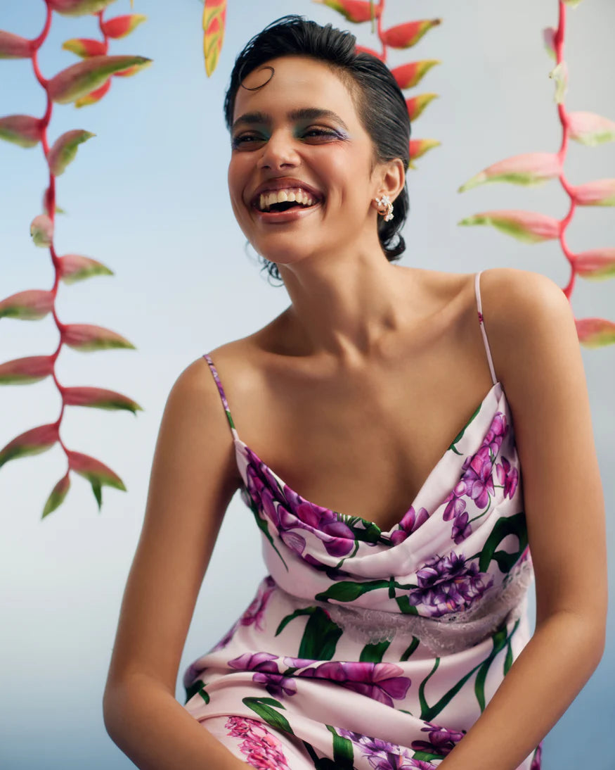 Cowl Satin Slip Dress