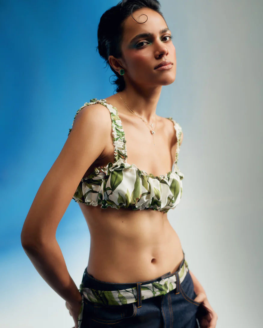 Satin Ruched Bustier