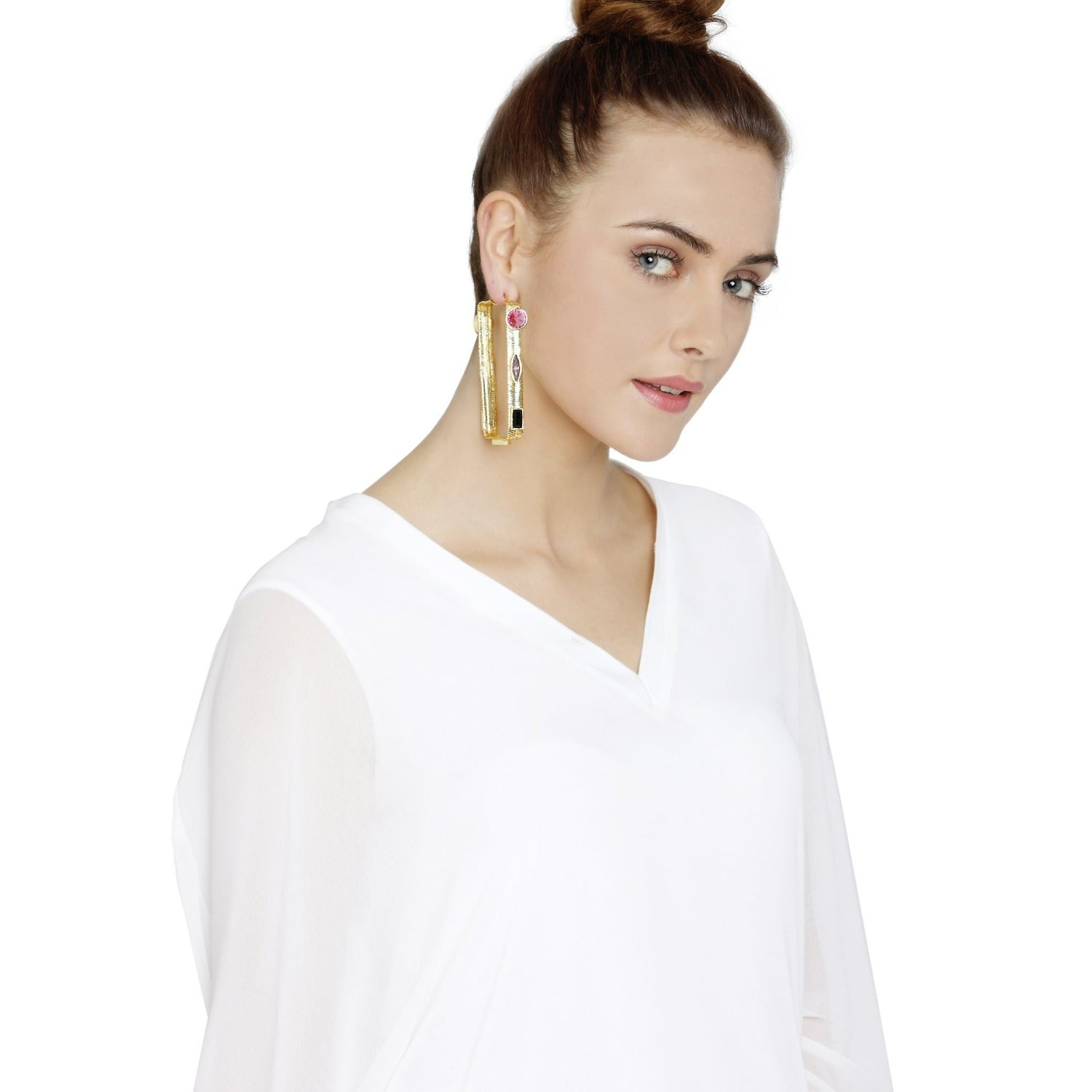 Valliyan Candy Hoop Earrings (gold)