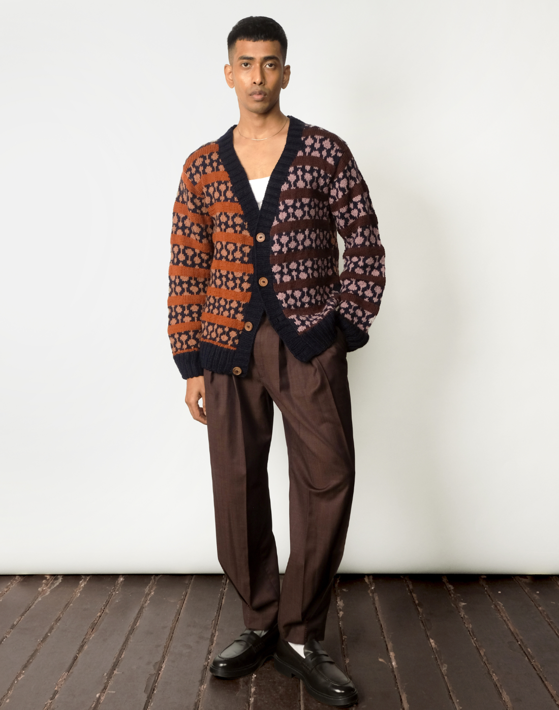Jacquard Jigsaw Cardigan