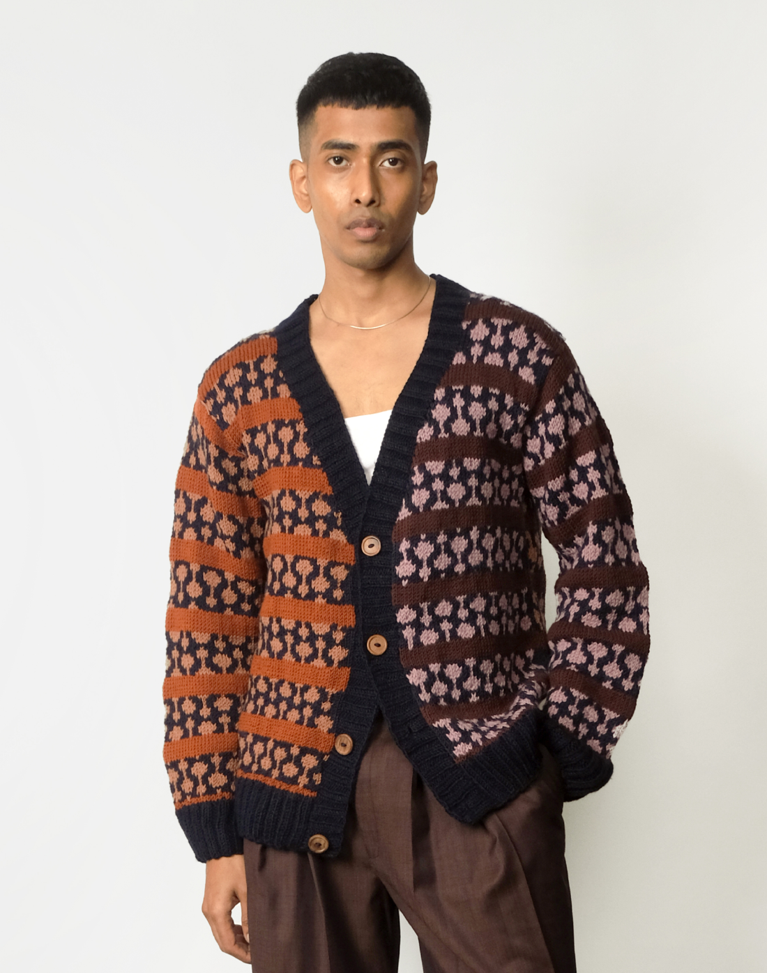 Jacquard Jigsaw Cardigan