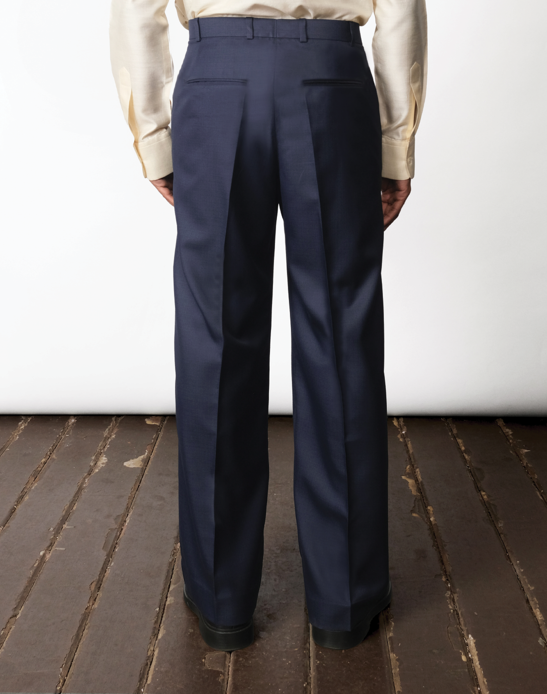 Navy Wide Leg Trousers