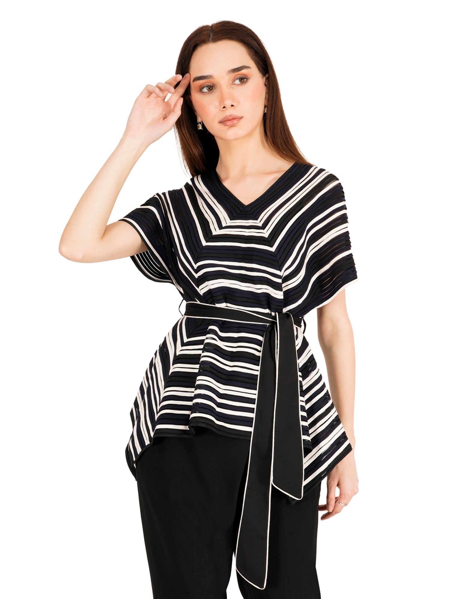 Classic Stripes Tulle Top
