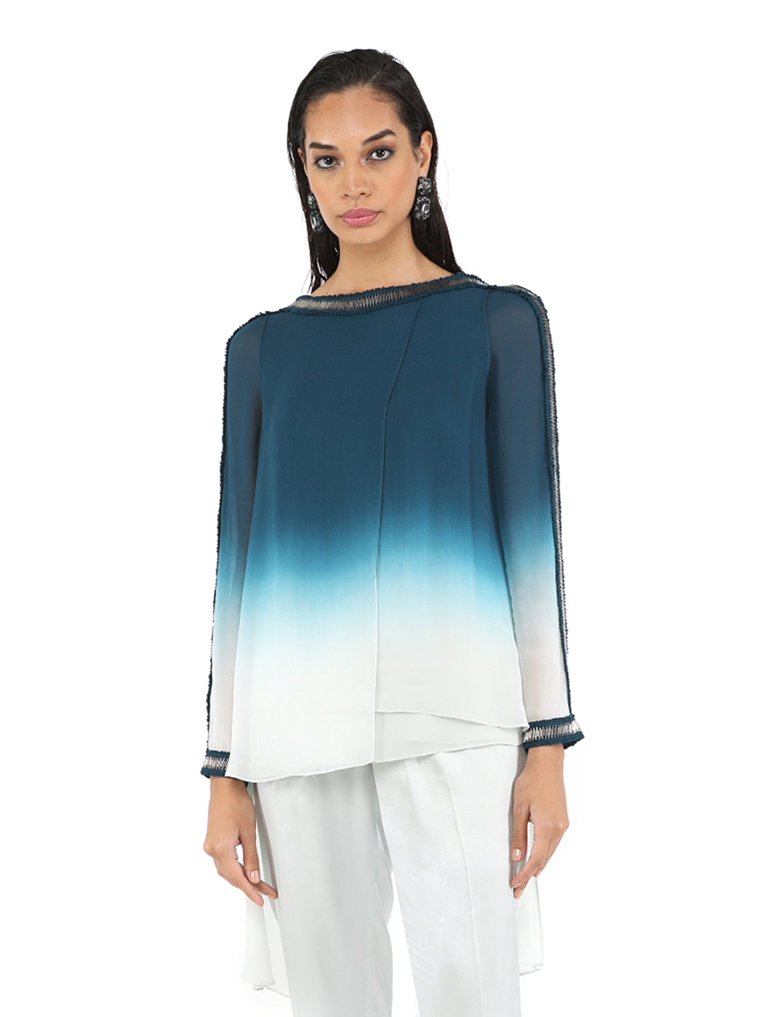 Ombre Hues Round Neck Top