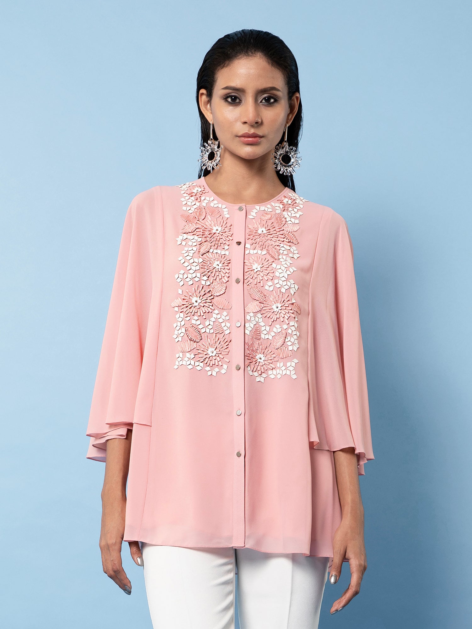 Blush Pink Georgette Top