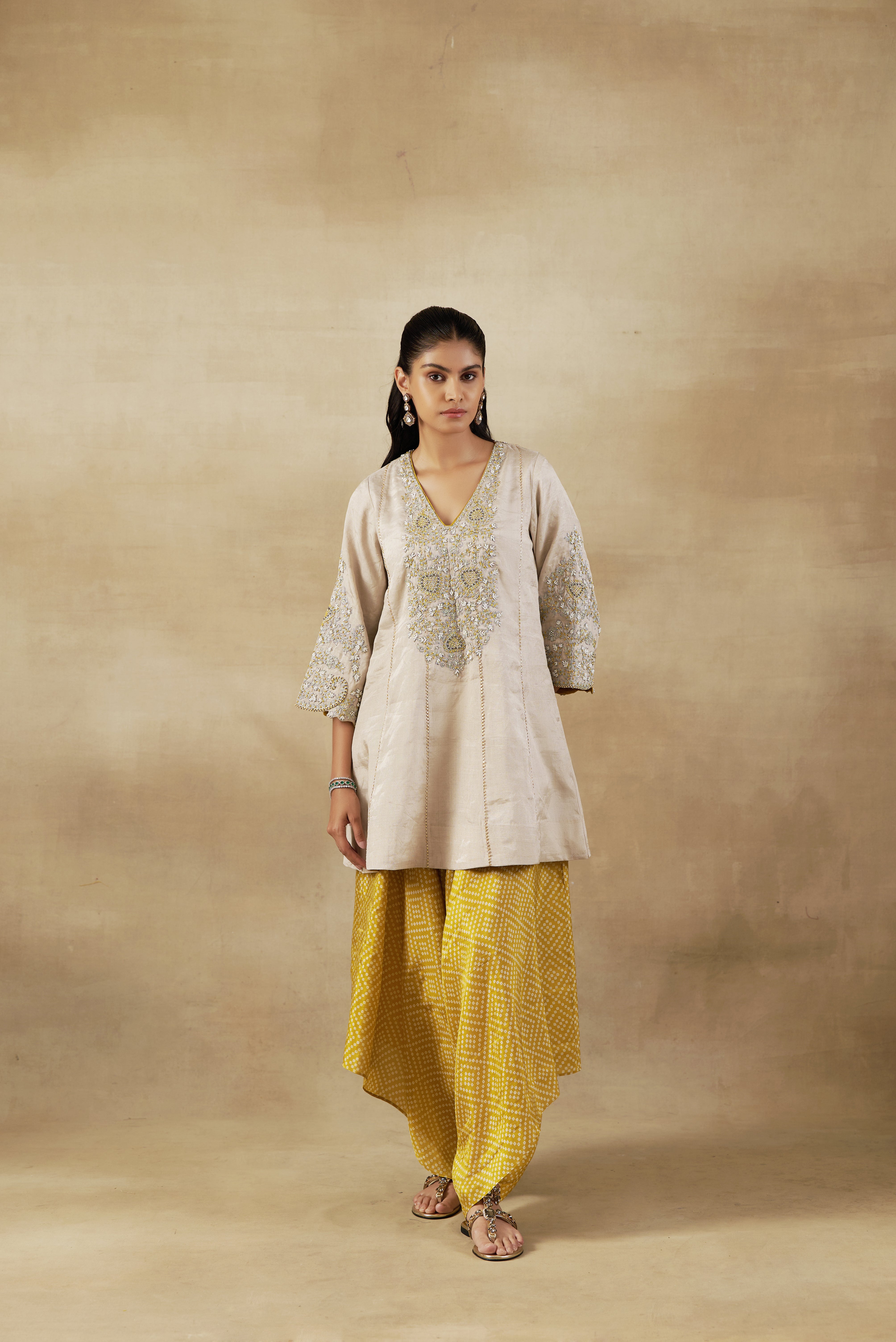 Yellow Dhoti Set