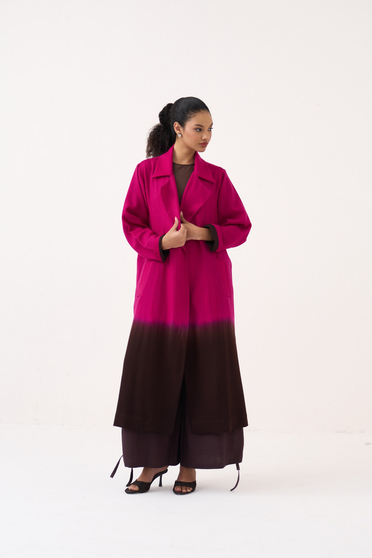 Dip Dye Woollen Trench Co-ord (set Of 2)