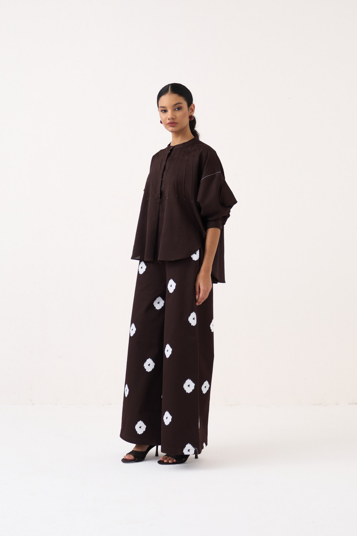 Pintuck Bat Sleeve Top Co-ord (set Of 2)