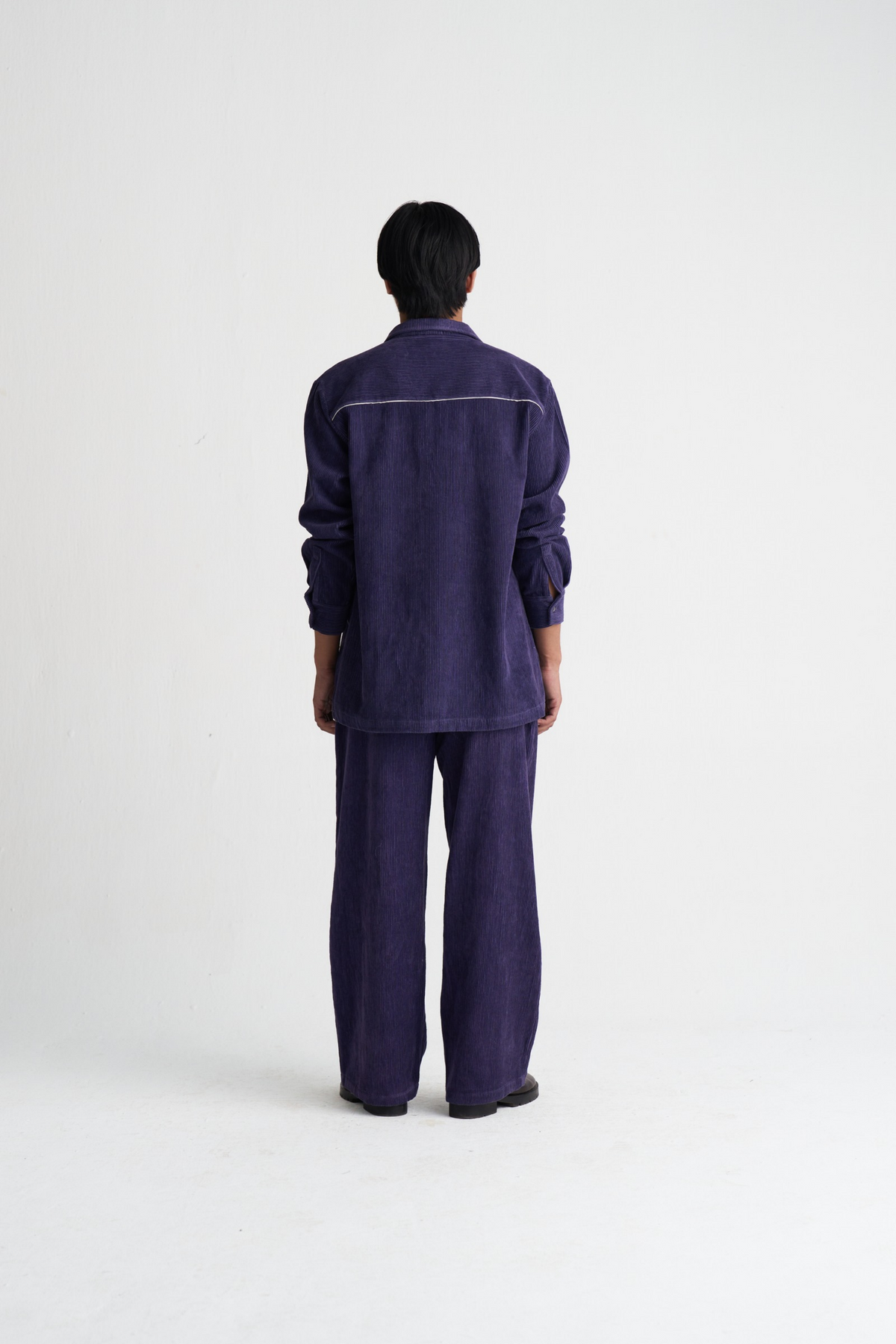 Hand Emb. Corduroy Shacket Co-ord (set Of 2)
