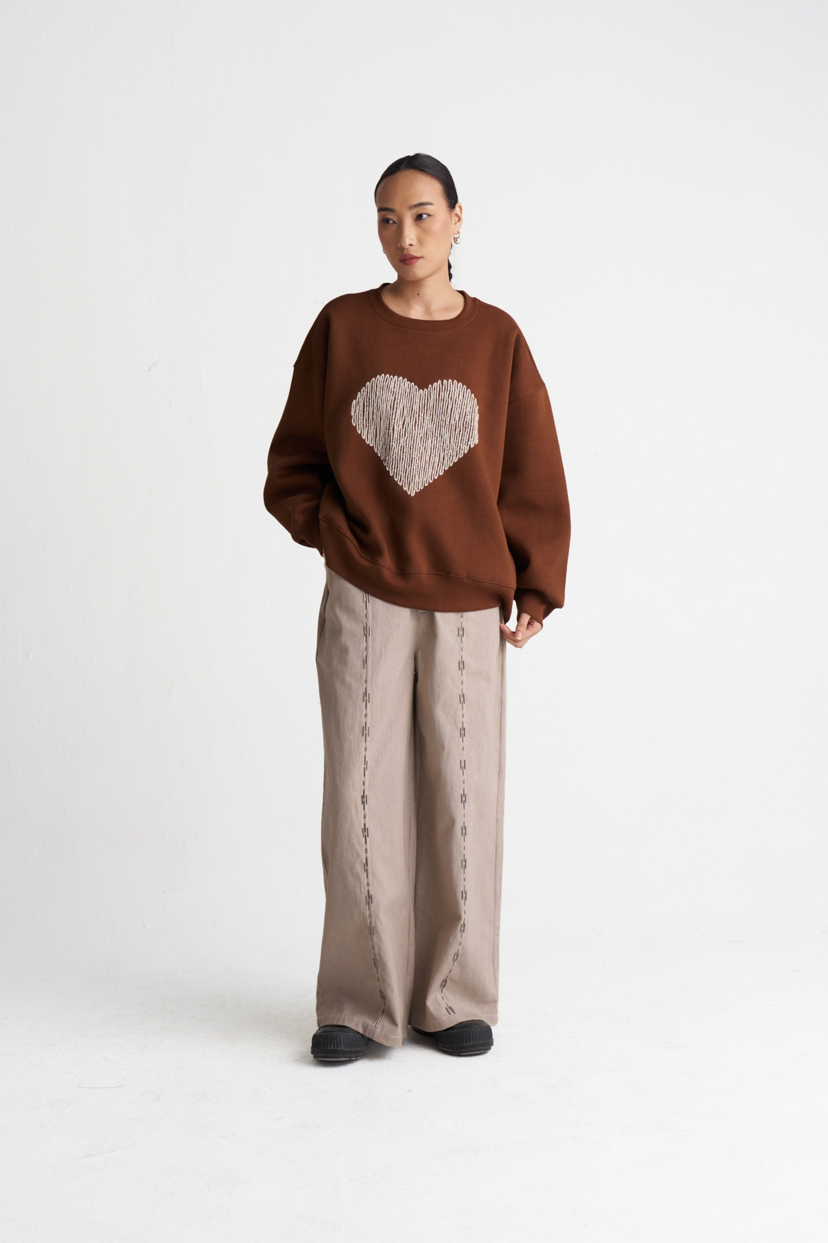 Heart Emb. Jumper Co-ord (set Of 2)