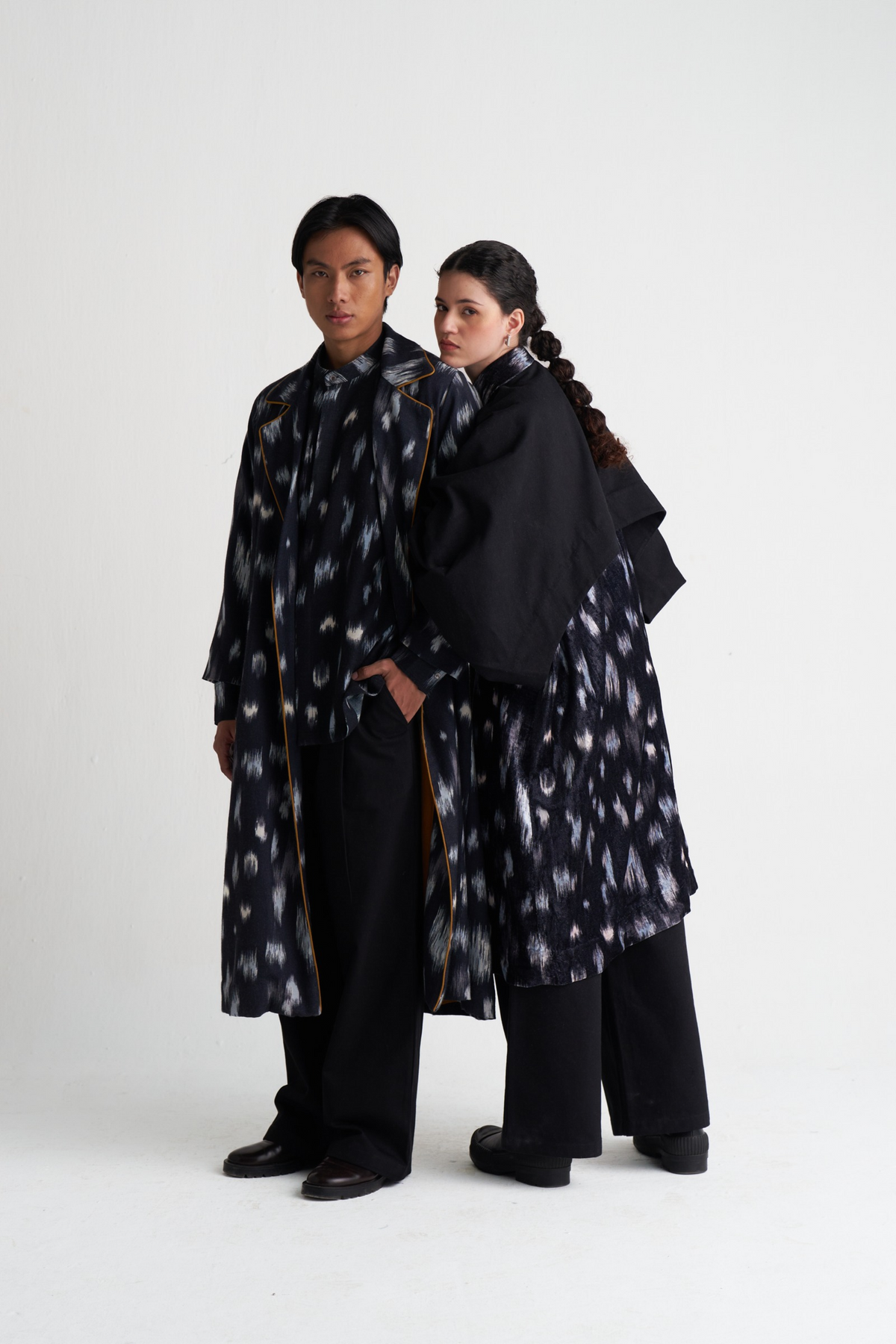 Ikat Print Bat Sleeve Jacket Co-ord (set Of 2)