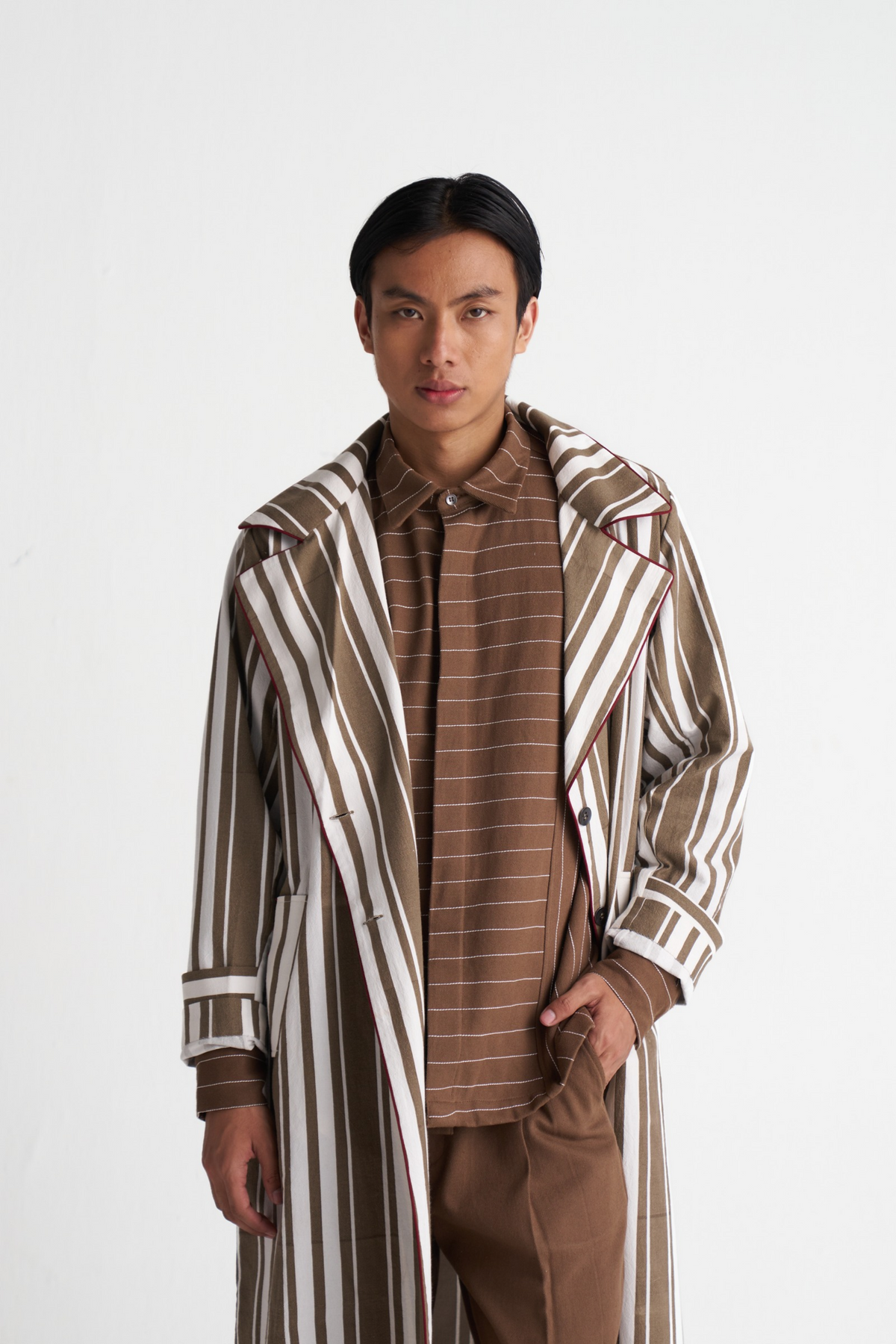 Stripe Trench Co-ord (set Of 2)