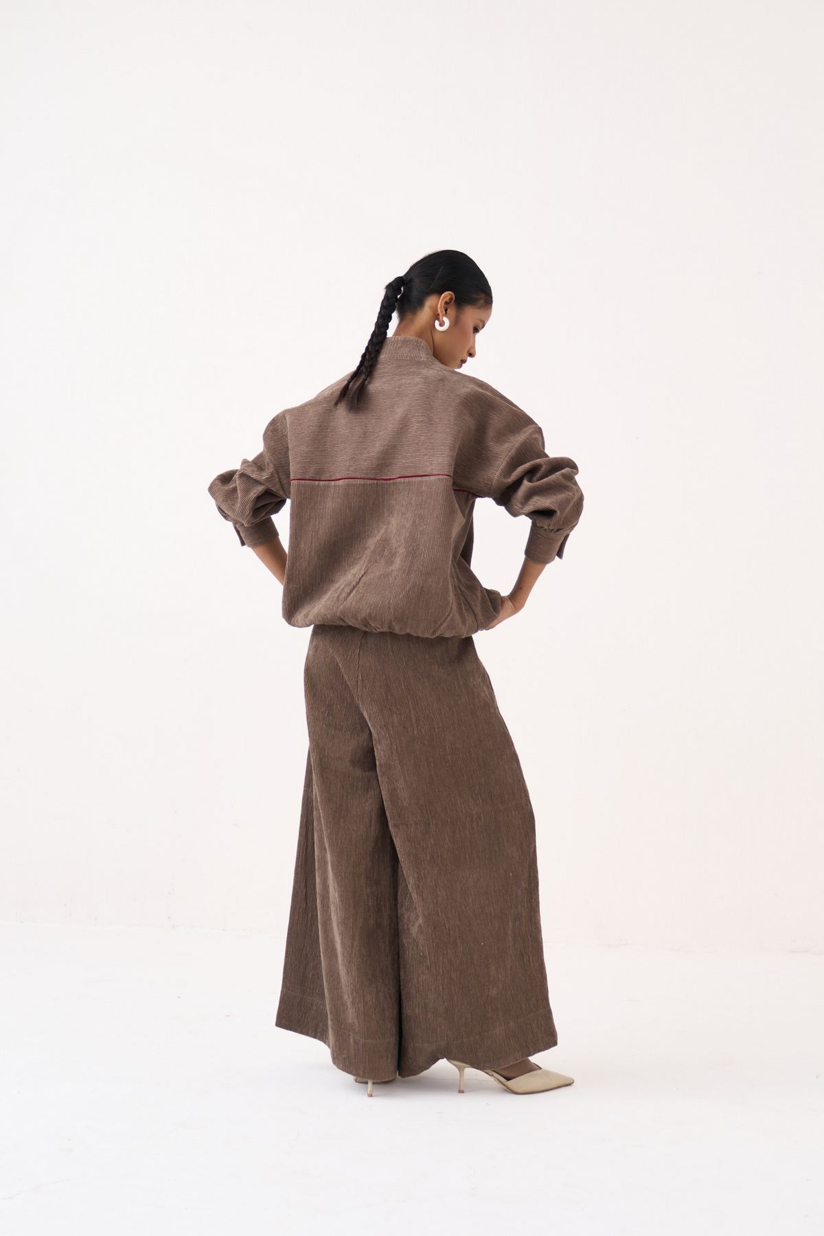 Corduroy Drawstring Top Co-ord (set Of 2)