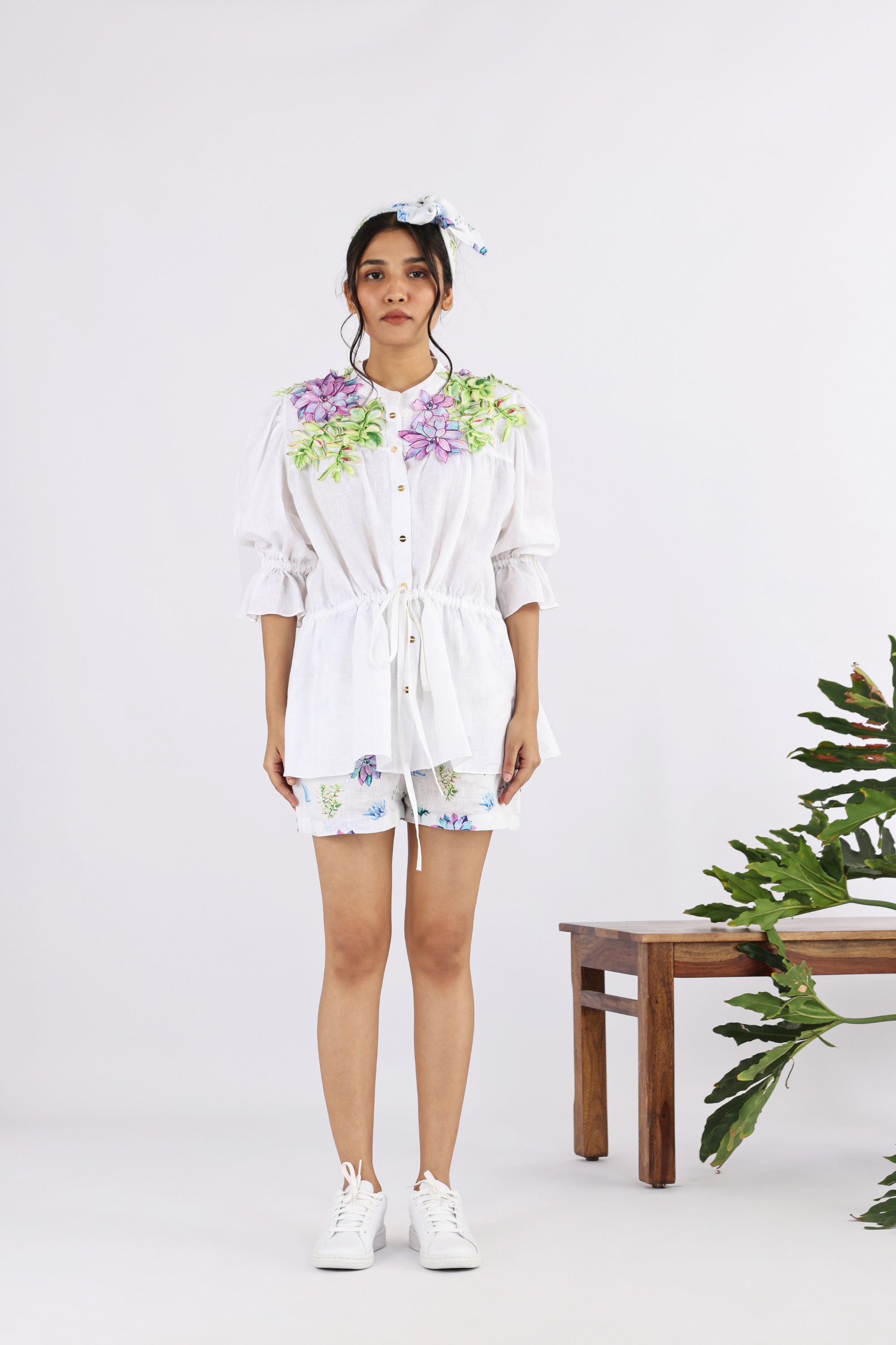 The Thimble Embroidered Collared Shirt