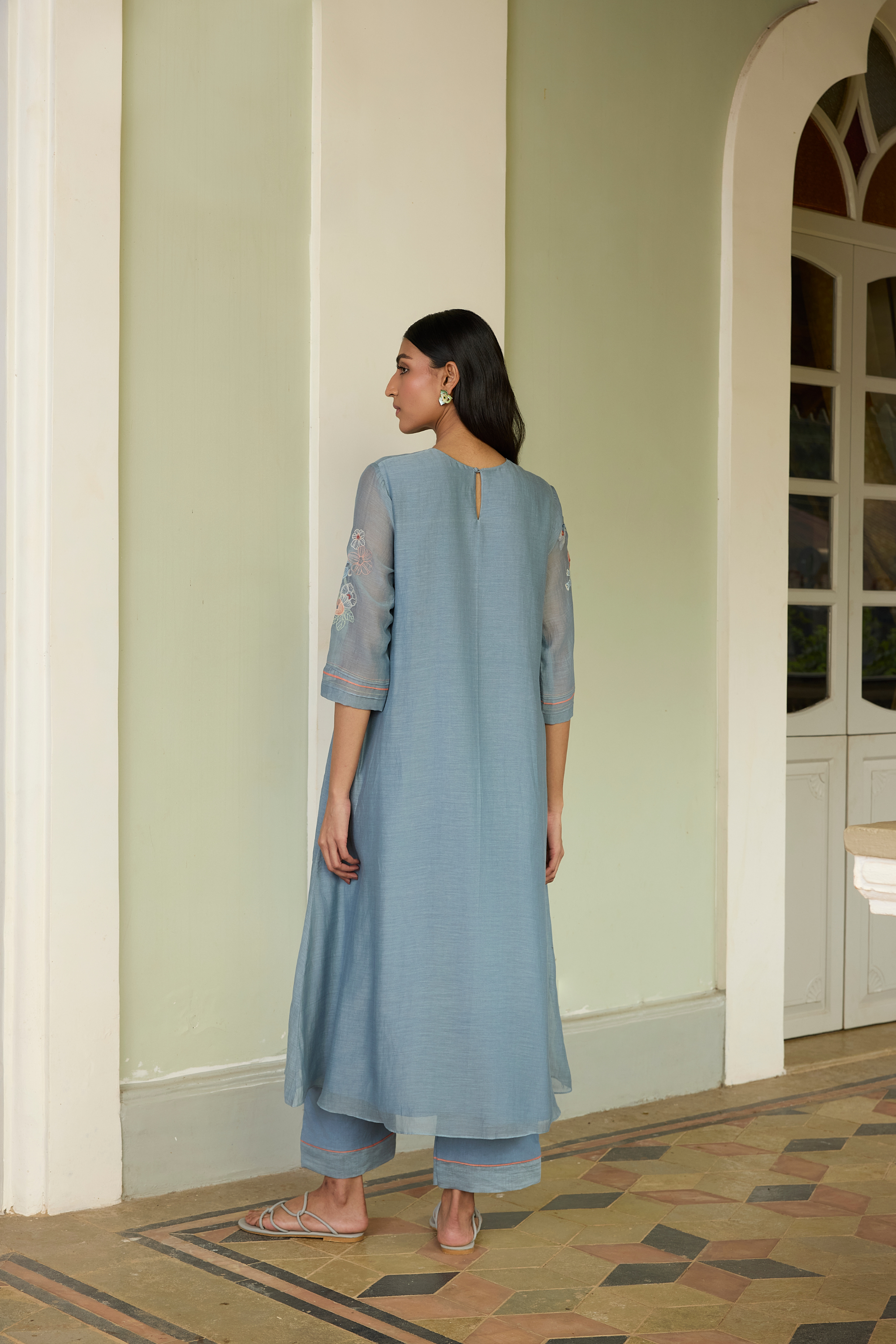 Mist Blue Applique Co-ord Set