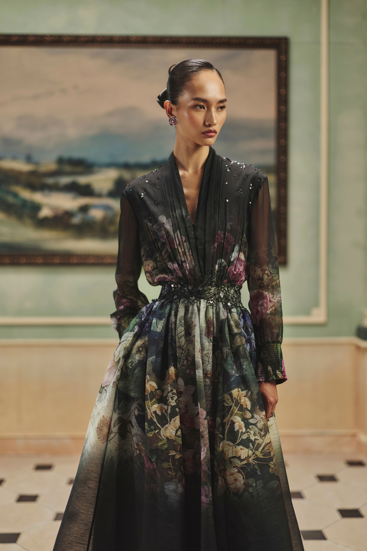 Veinna Larkspur Top And Skirt