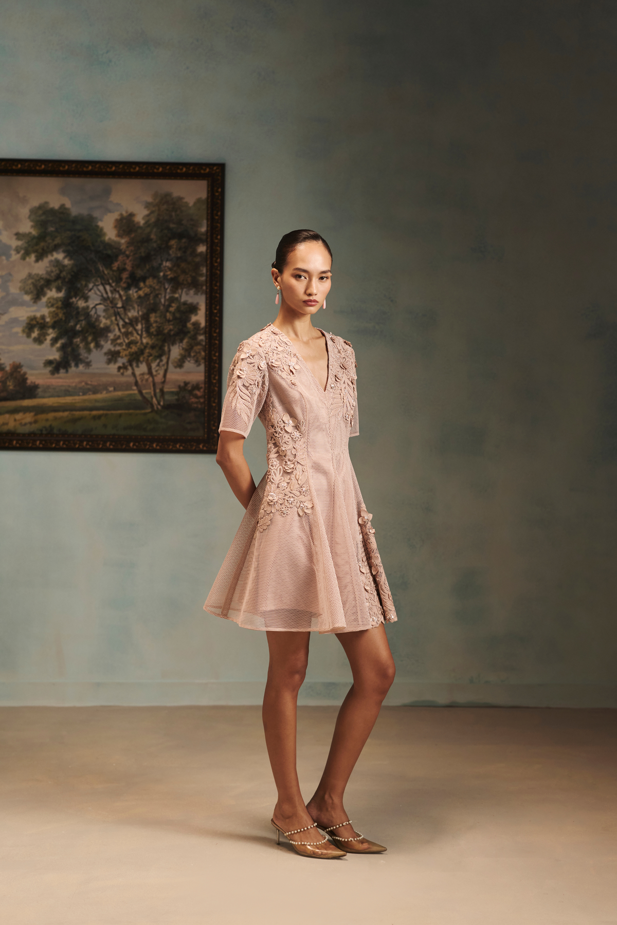 Veinna Champagne Bloom Dress