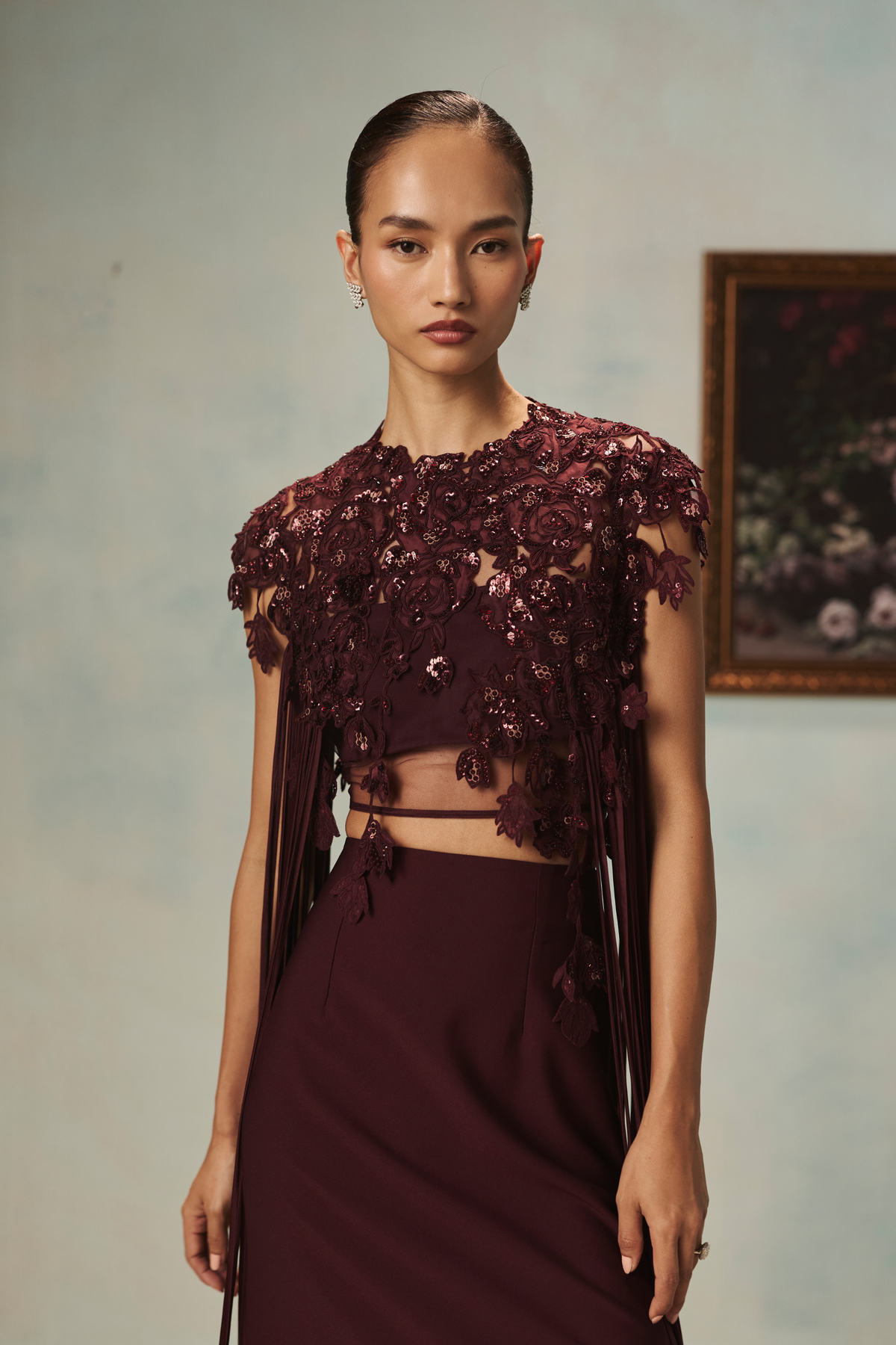 Veinna Merlot Top And Pants
