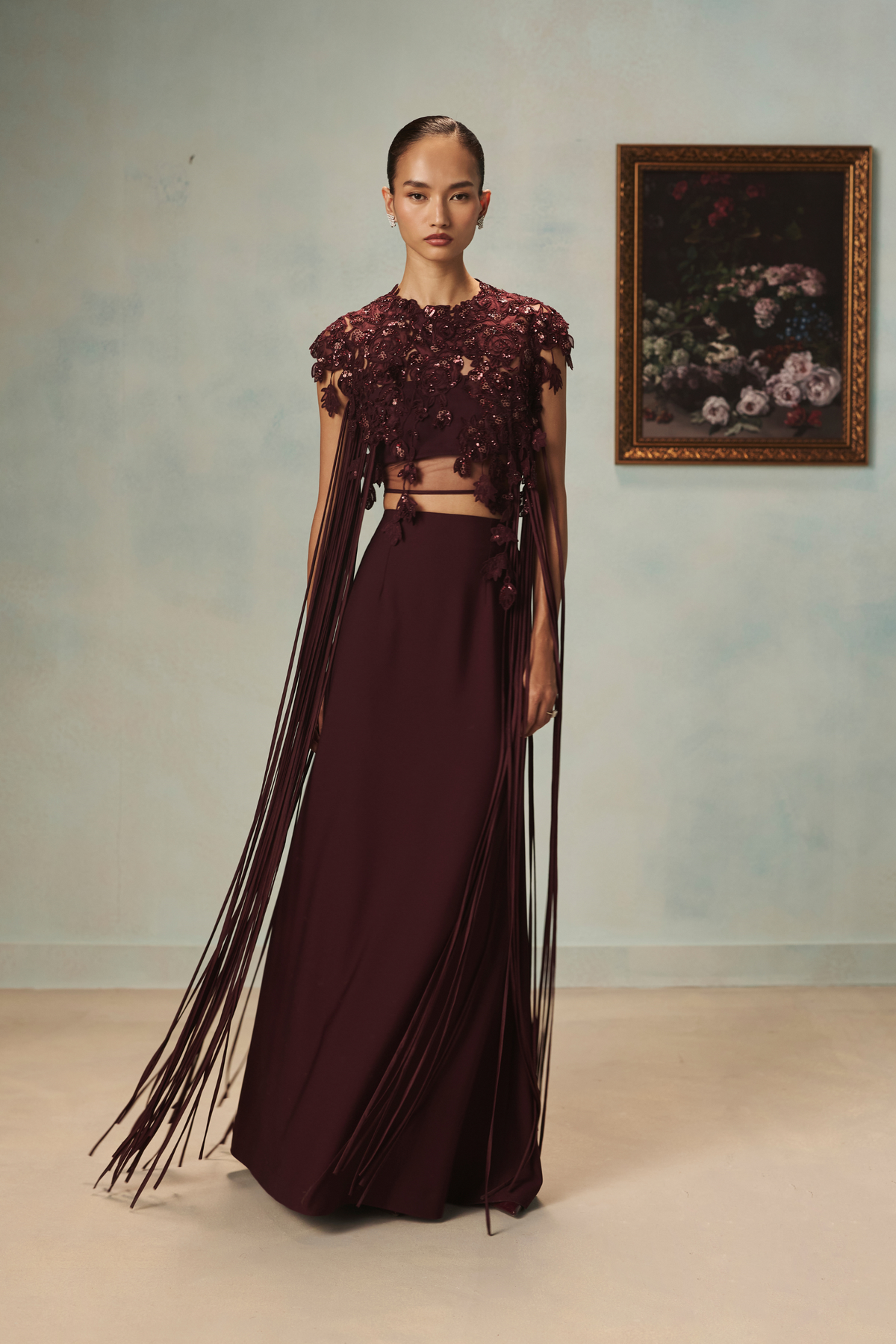 Veinna Merlot Top And Pants