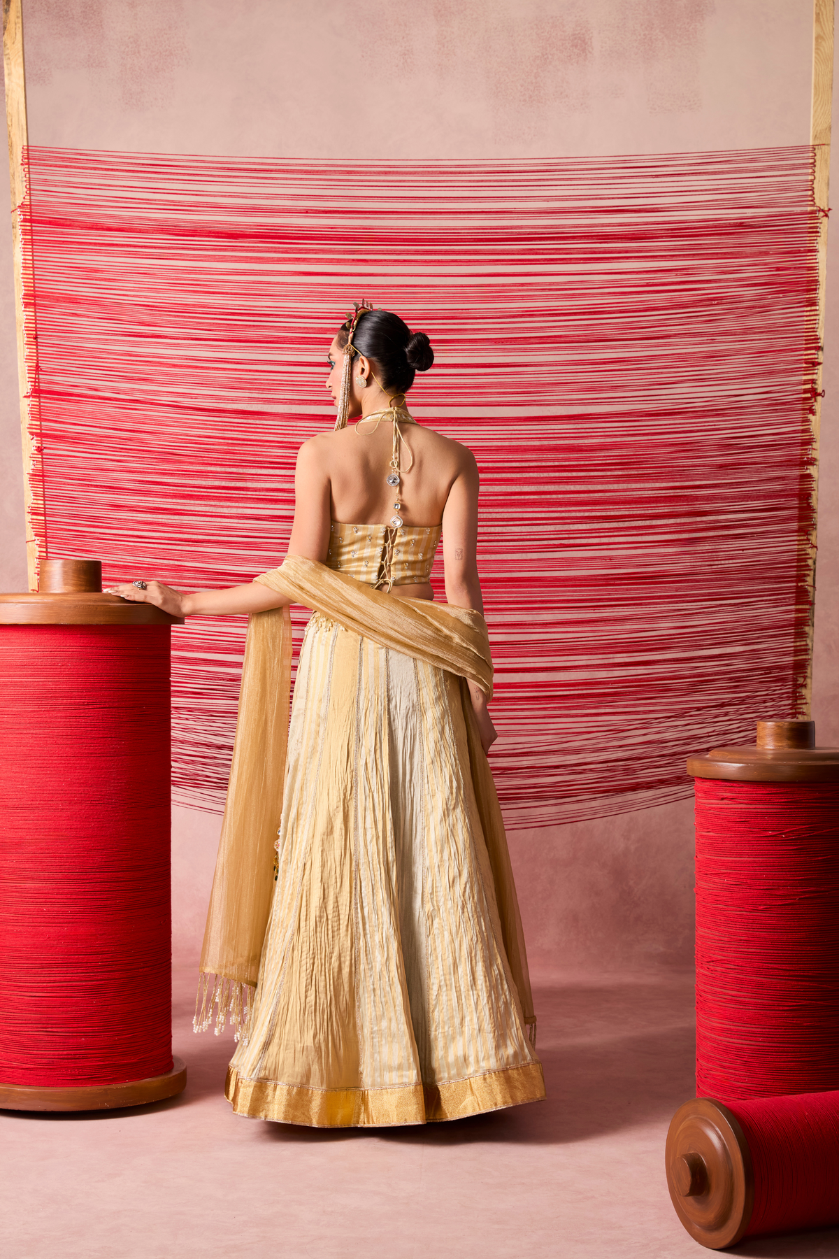 Jugnu Gold Lehenga