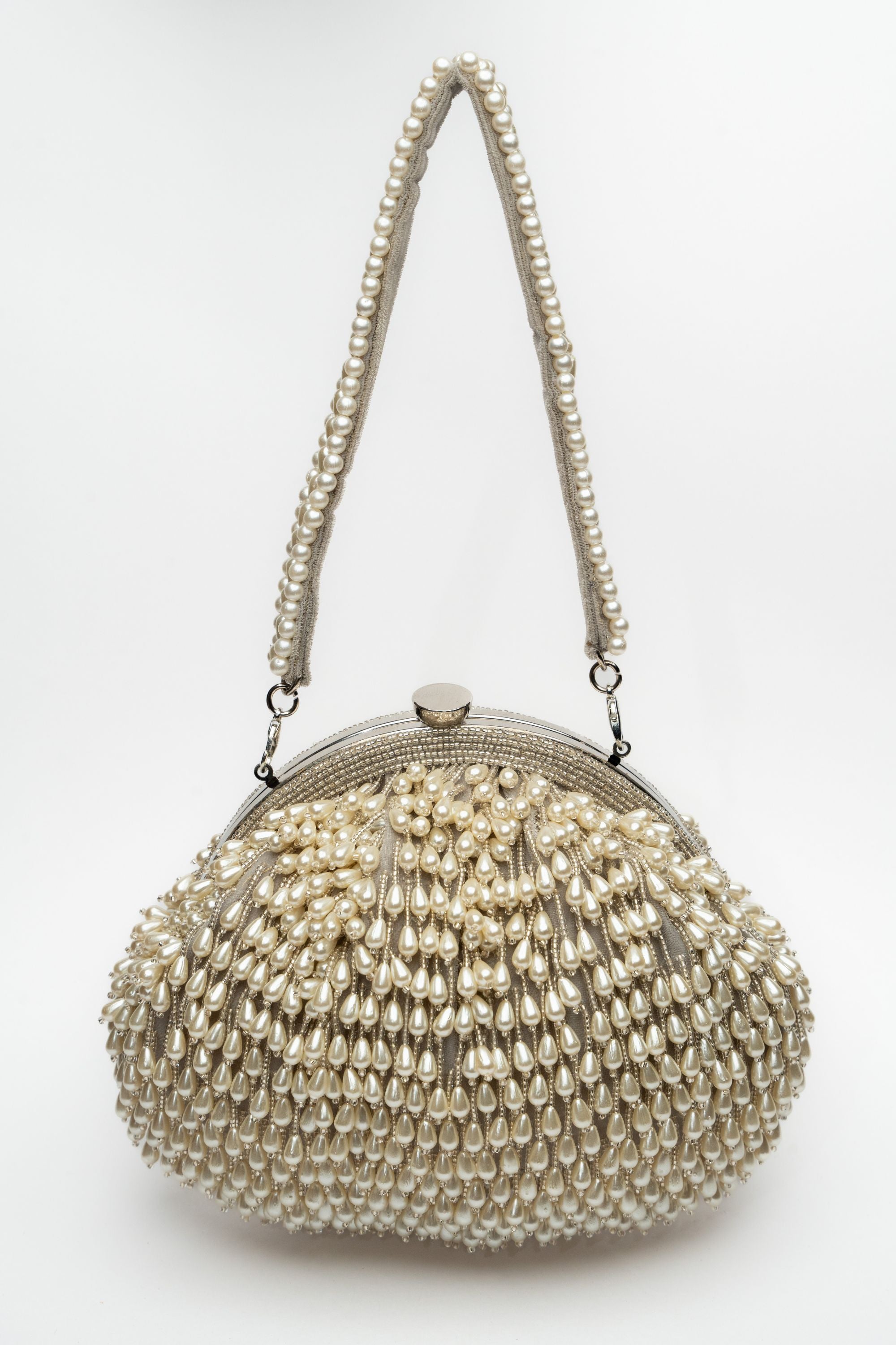 Pearl Treasure Clutch Silver