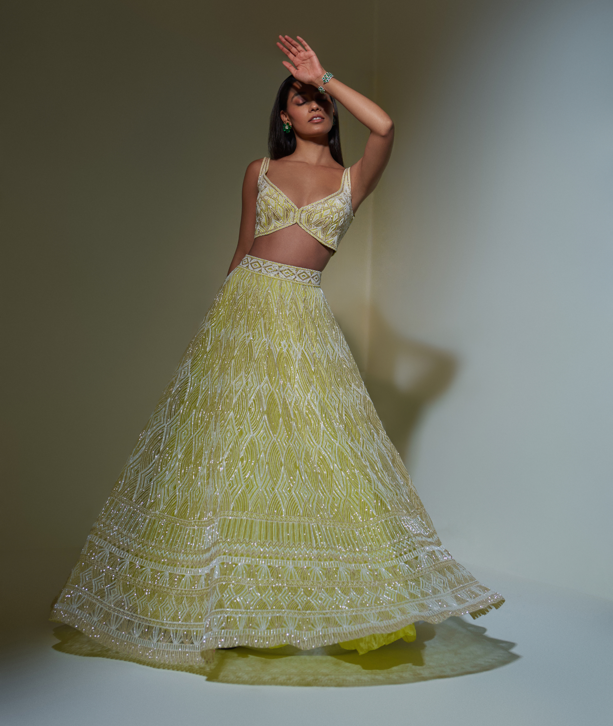 Marina Lime Green Lehenga Set