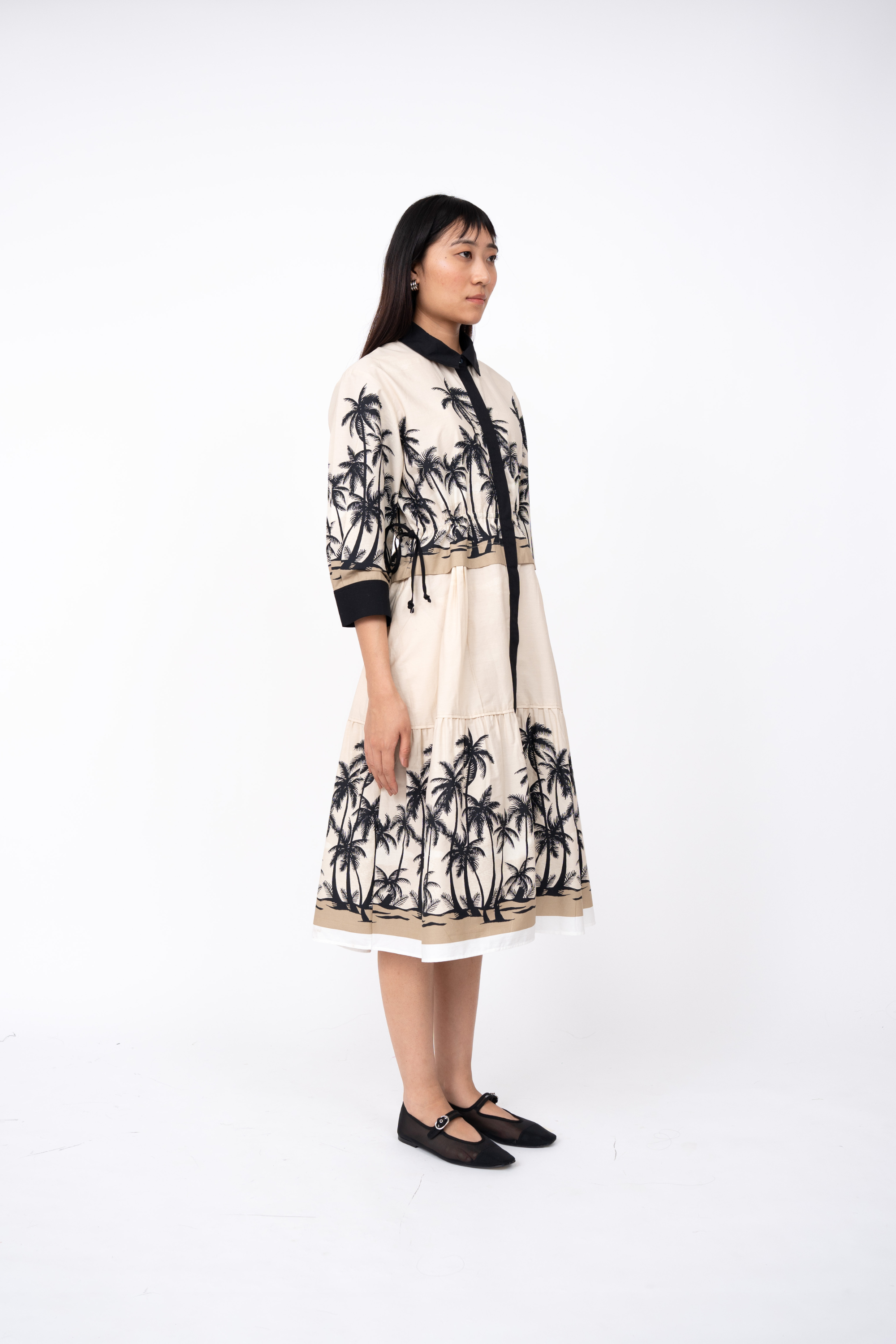 Dawn Print Draw String Dress