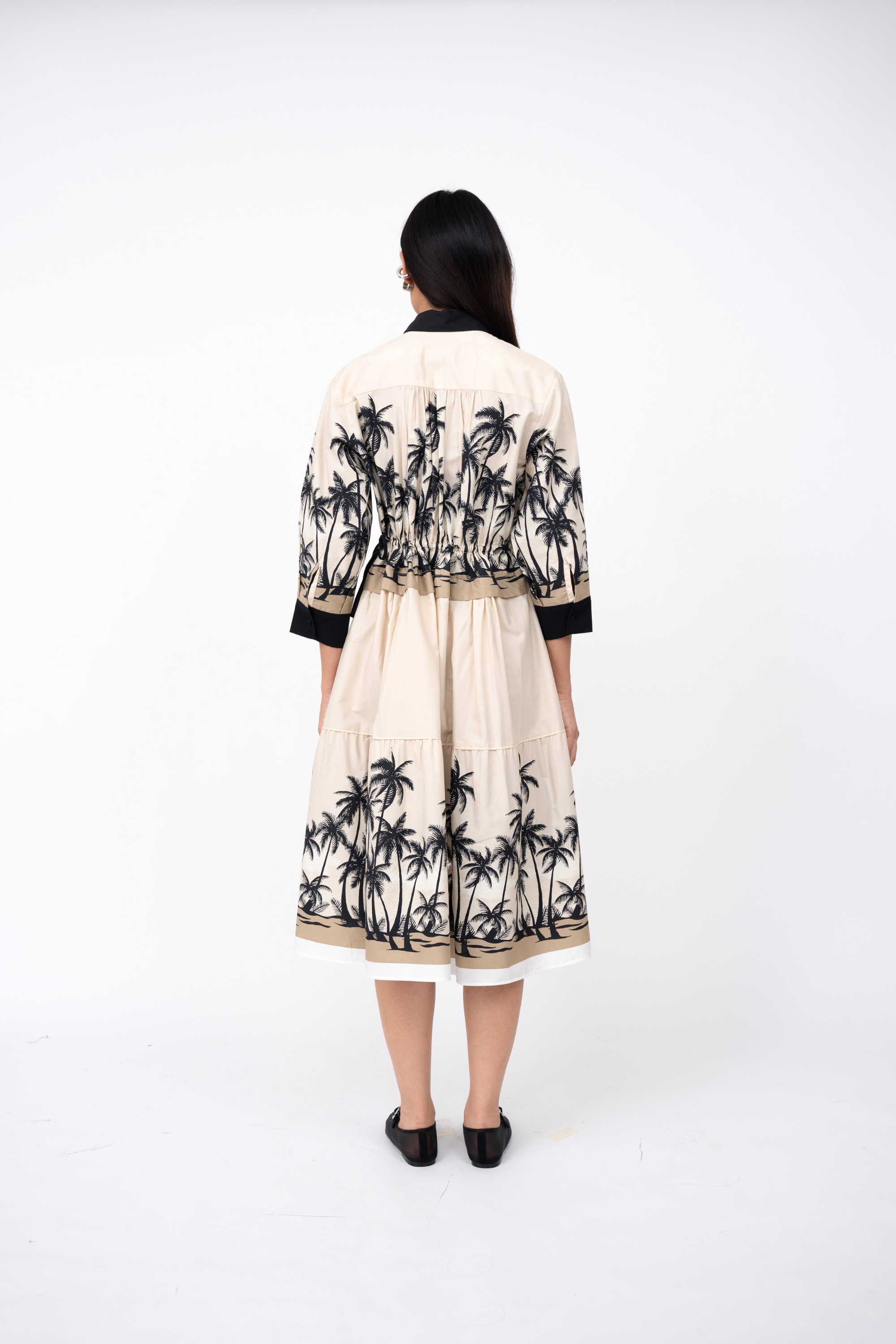 Dawn Print Draw String Dress