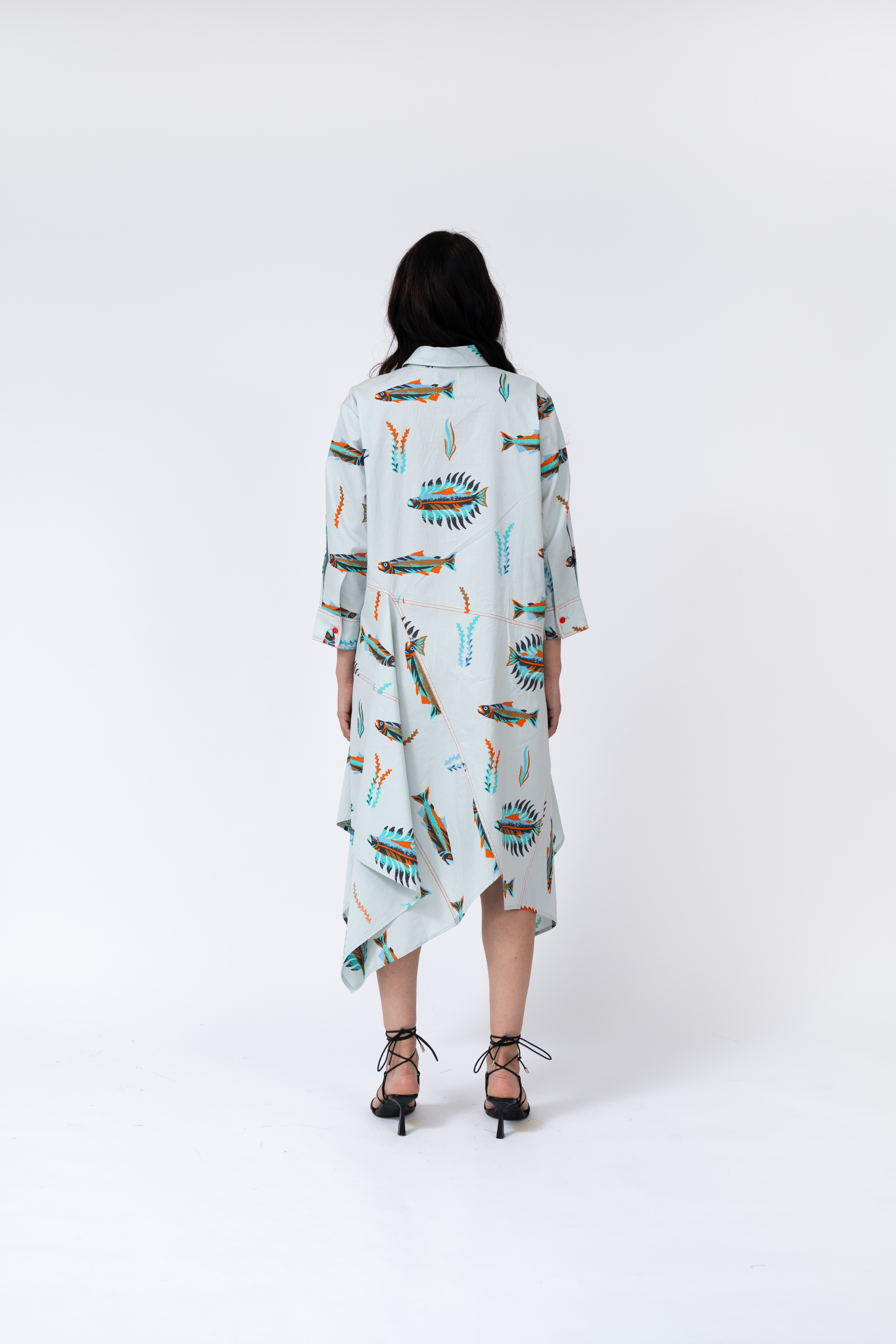 Scale Fish Print New Hanker Dress