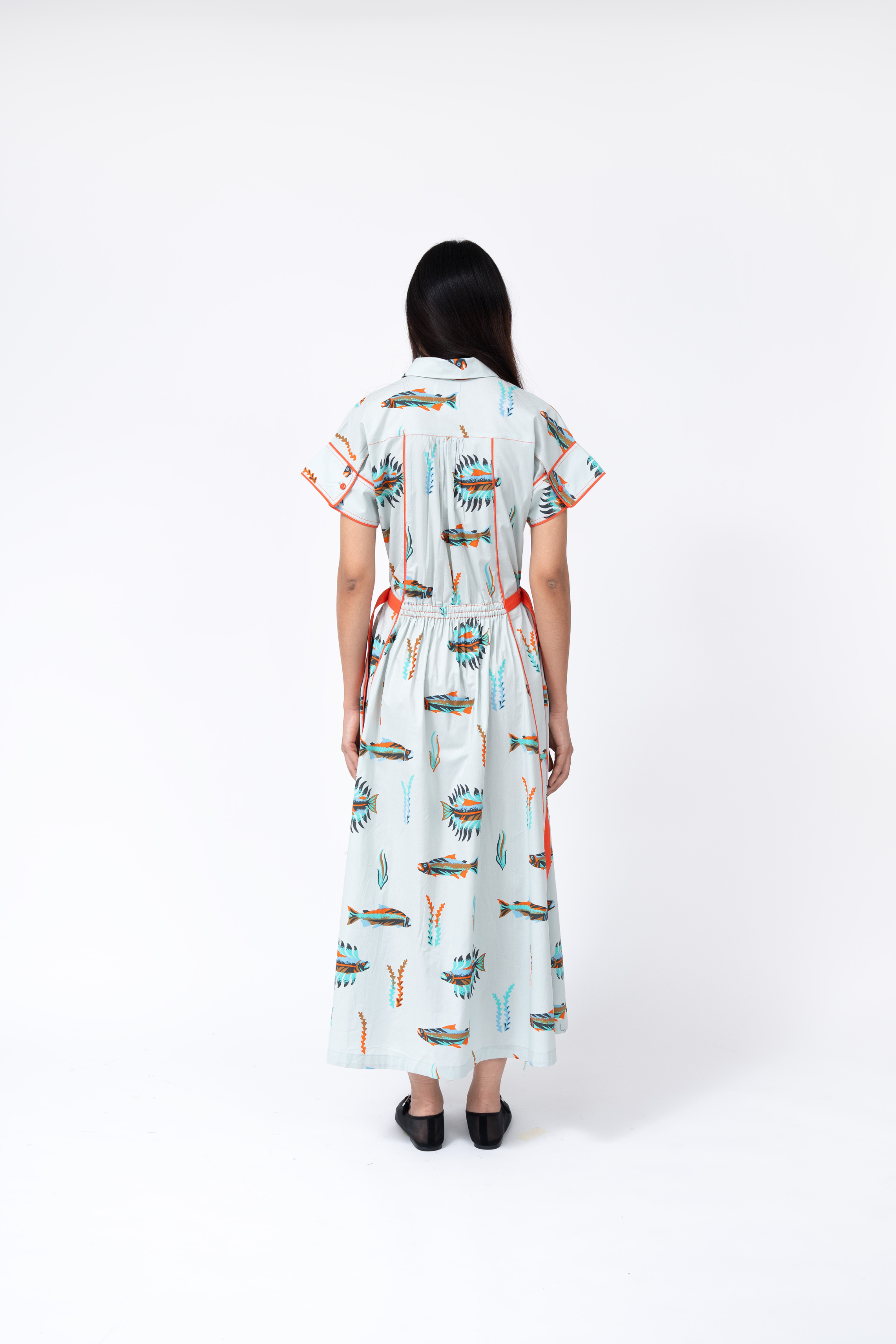 Scale Fish Print Tong Dress