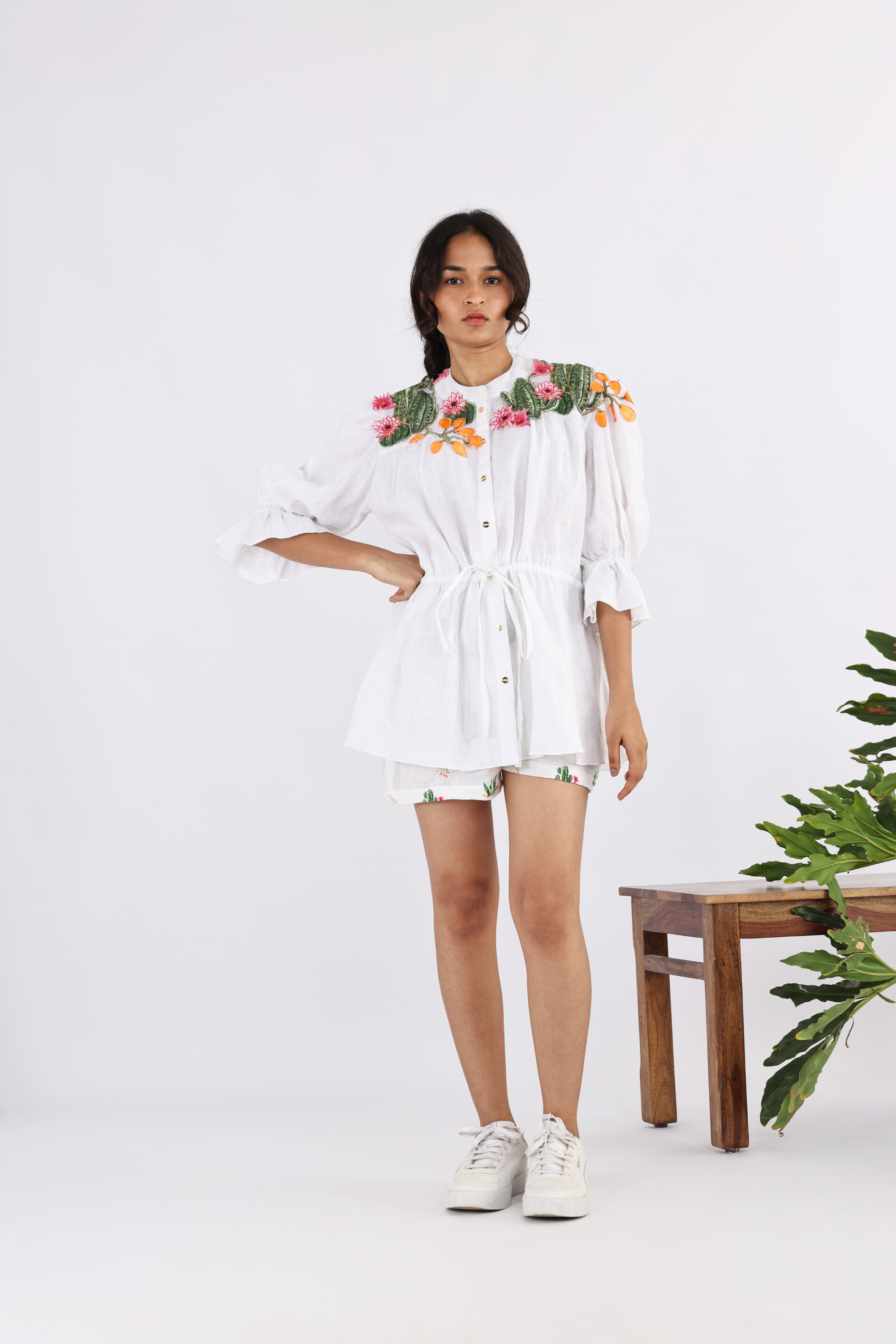 The Thimble Embroidered Collared Shirt