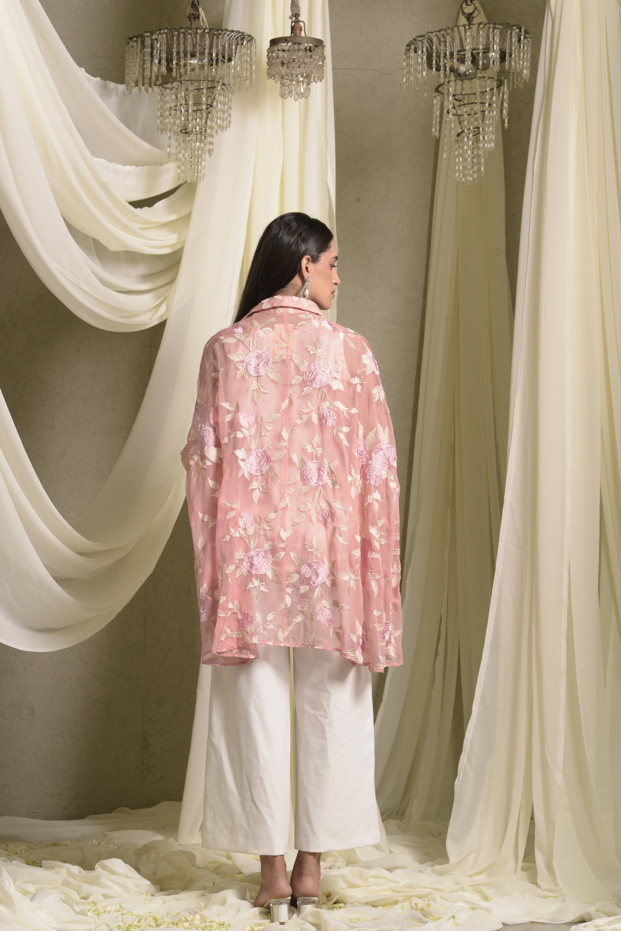 Elahe Embroidered Rose Shirt