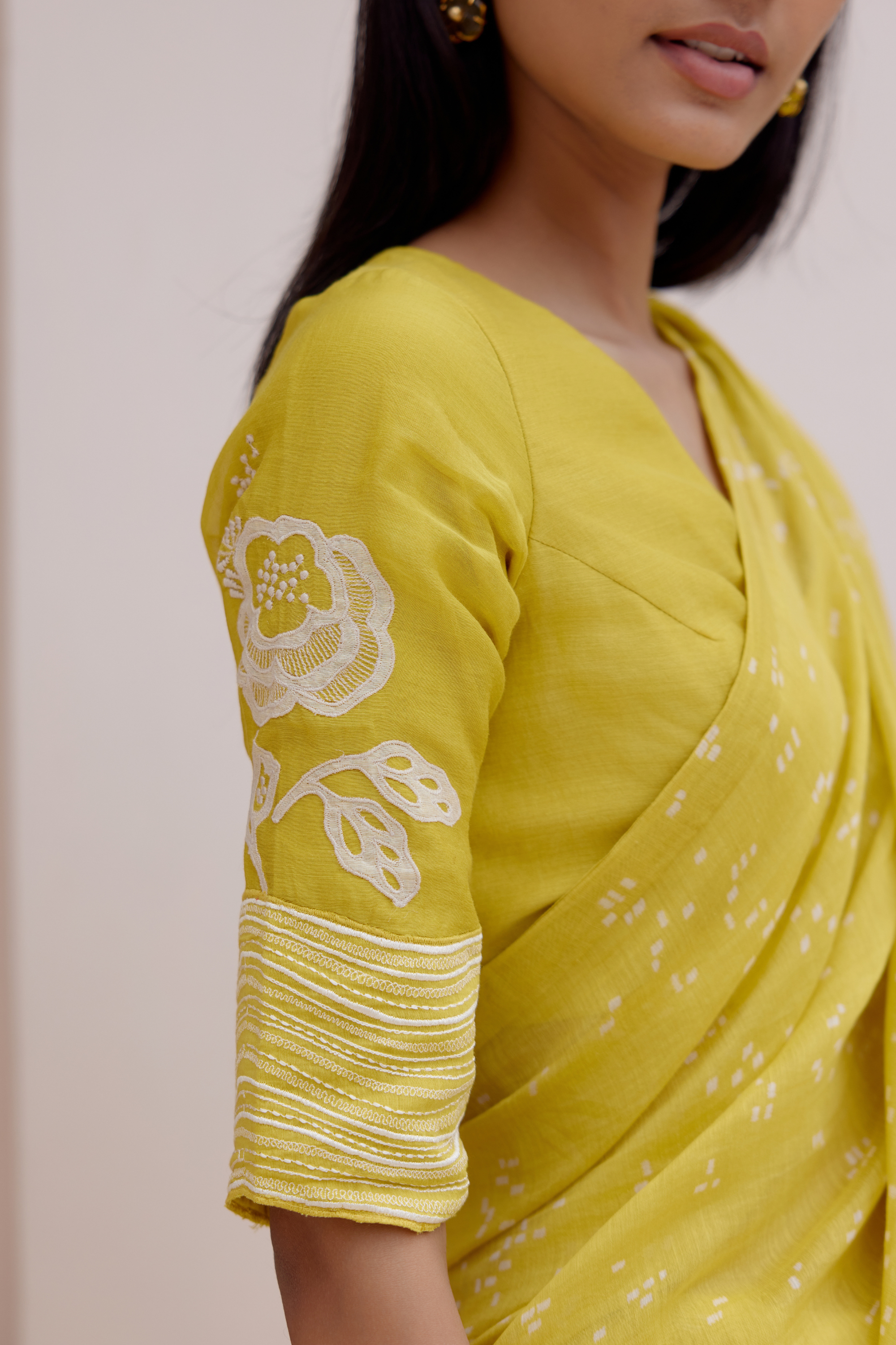 Citrine Printed Saree