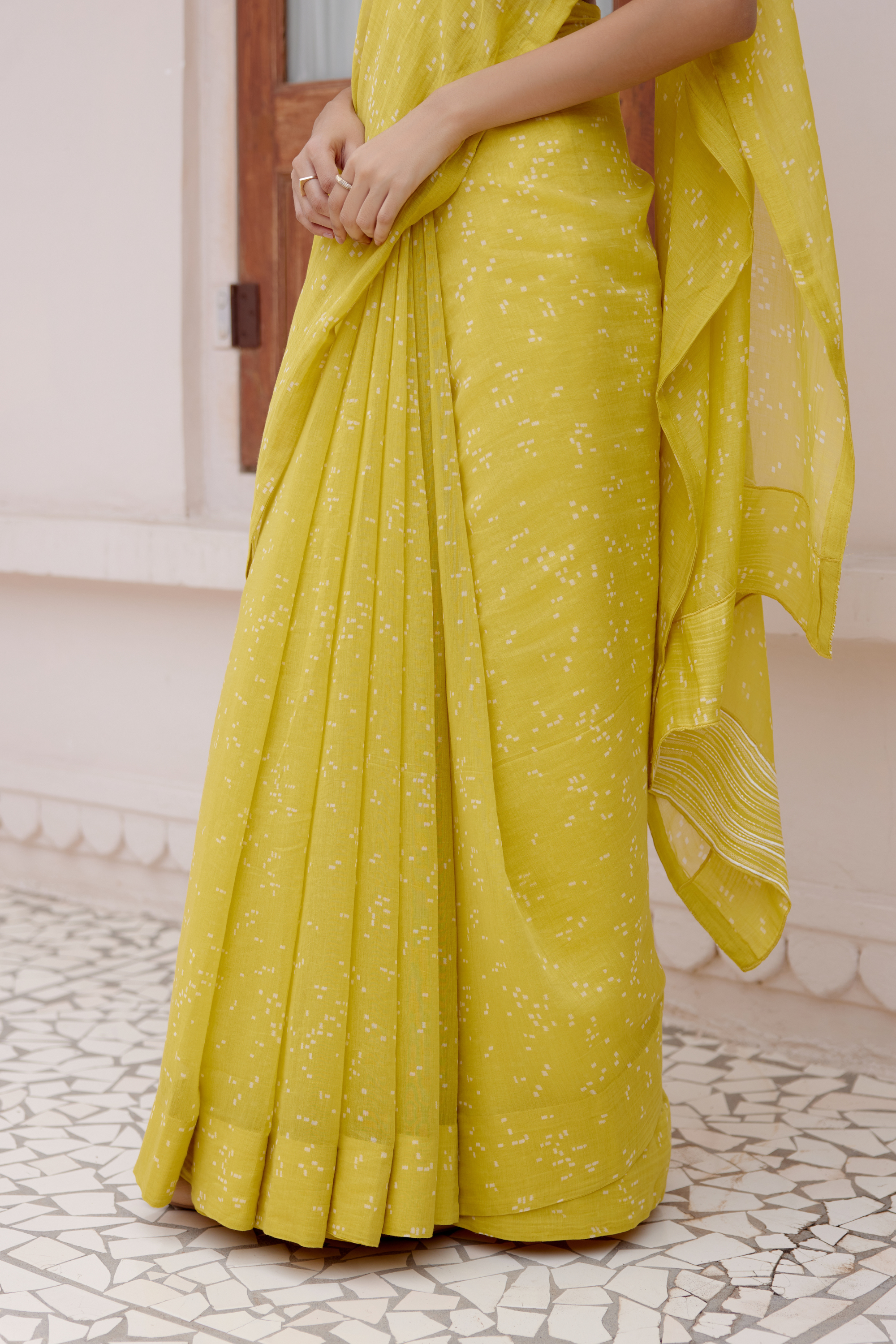 Citrine Printed Saree