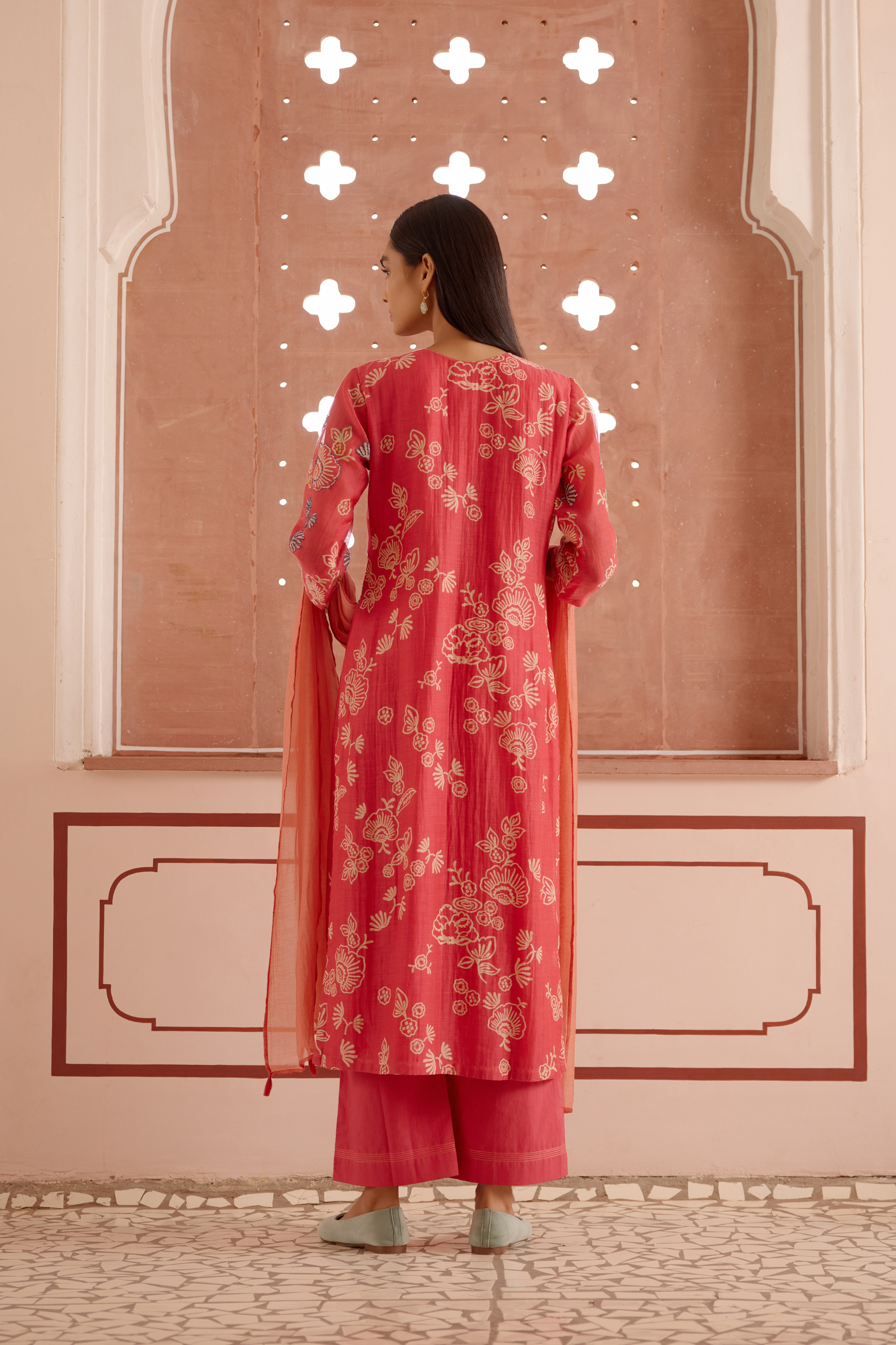 Rosewood Floral Kurta Set