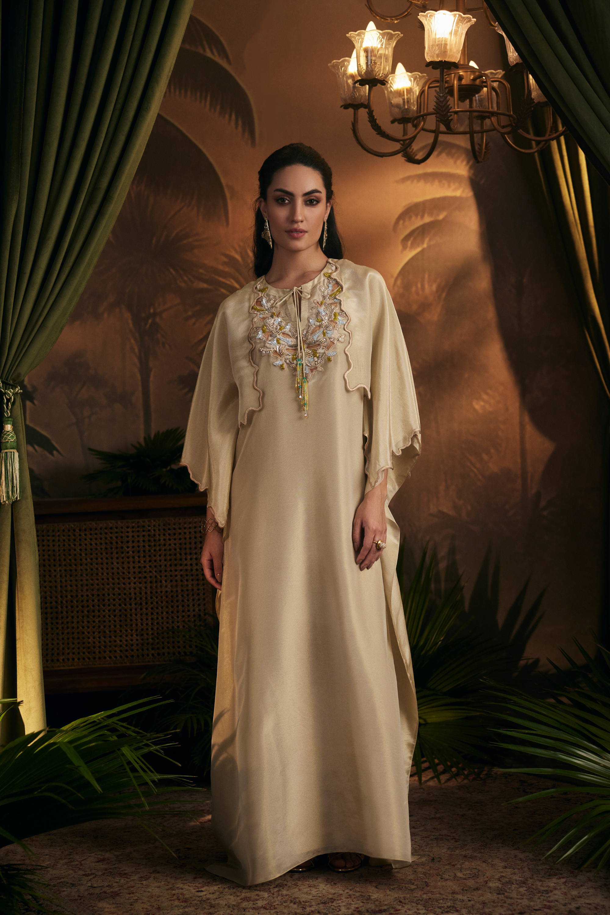 Double Layer Kaftan With Slip