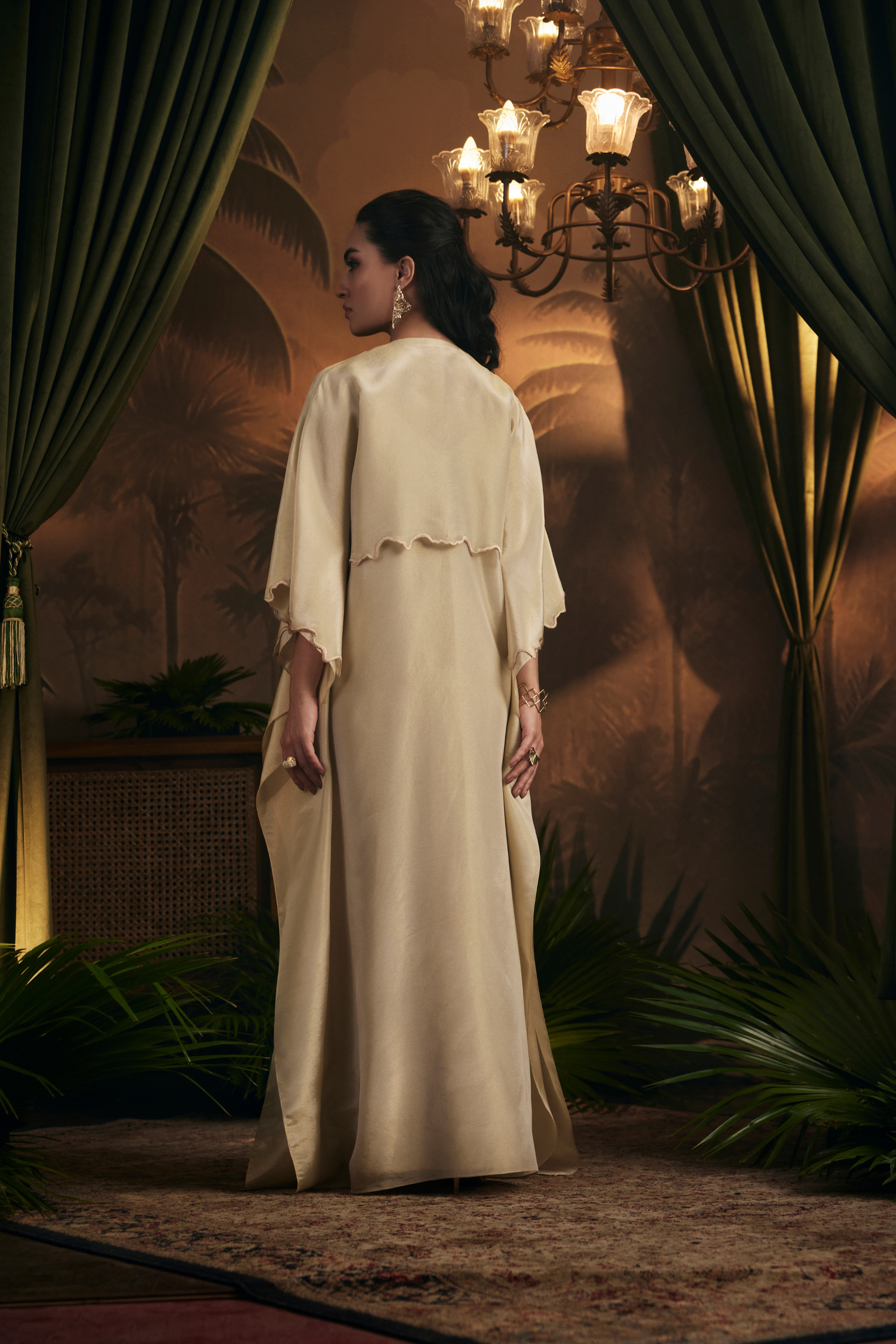 Double Layer Kaftan With Slip