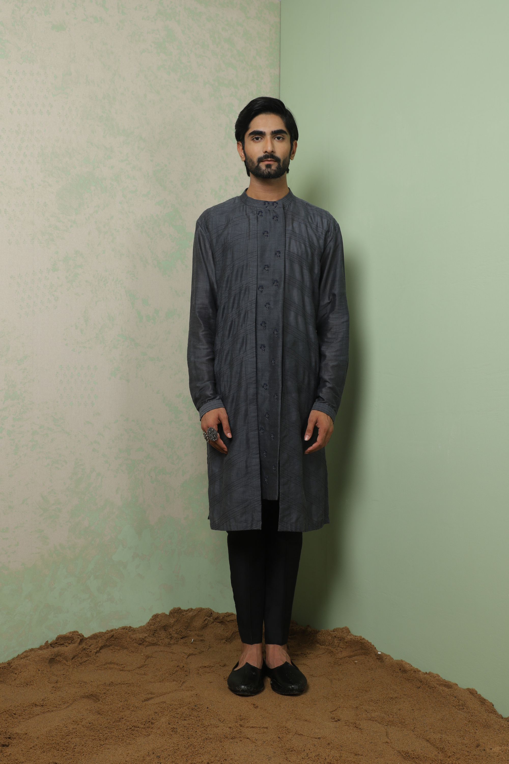 Baisakh Embroidered Panel Kurta