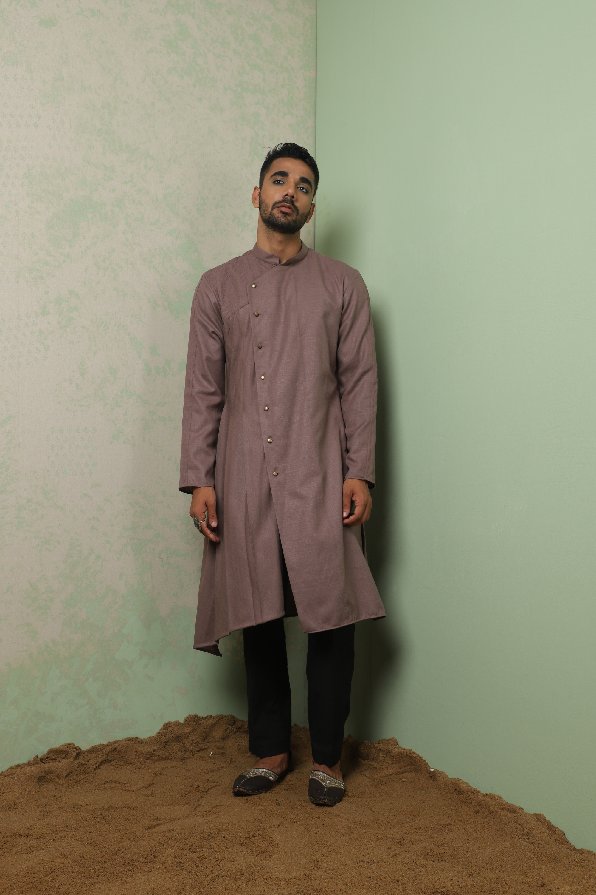 Kaasha Asymmetric Draped Kurta