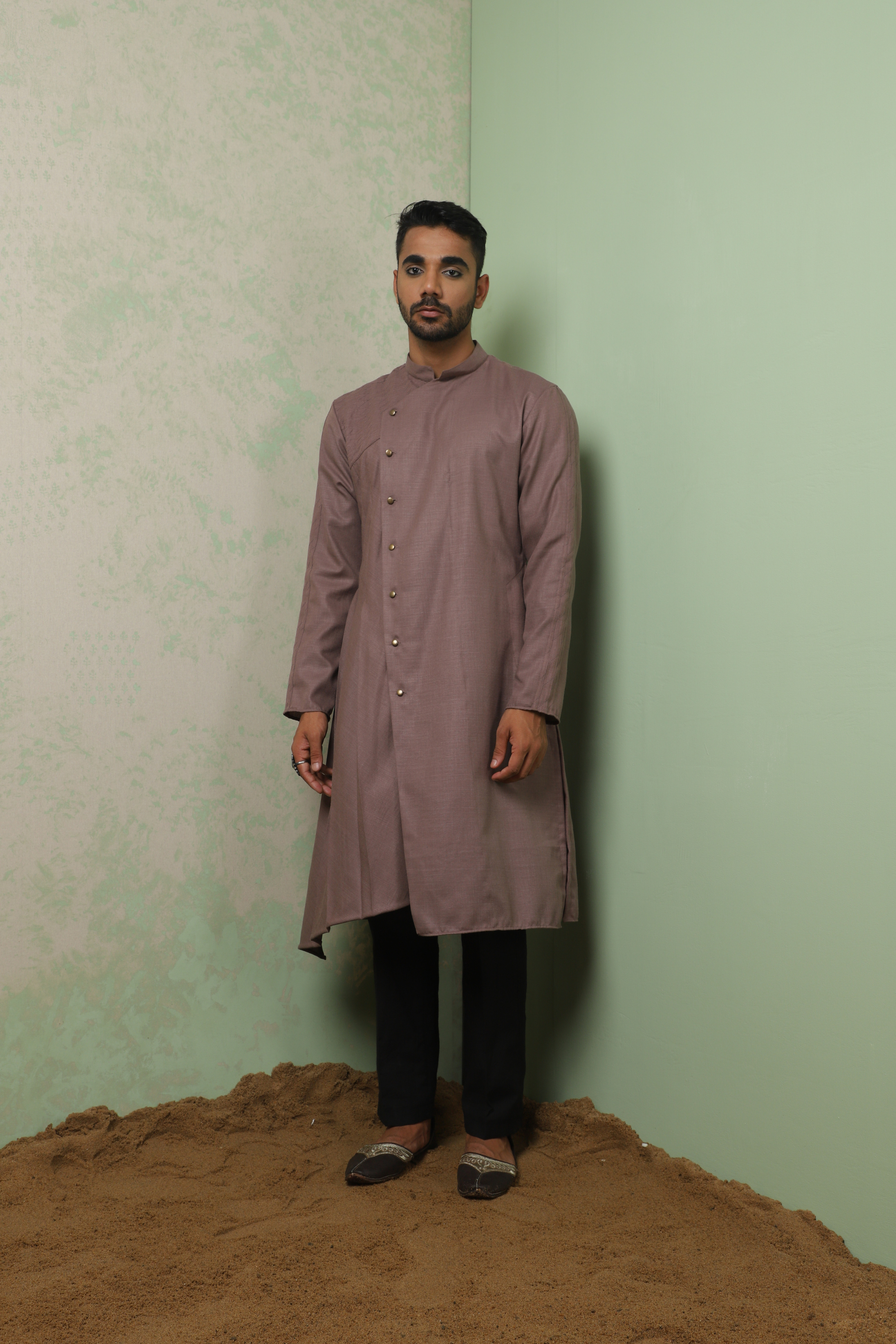 Kaasha Asymmetric Draped Kurta