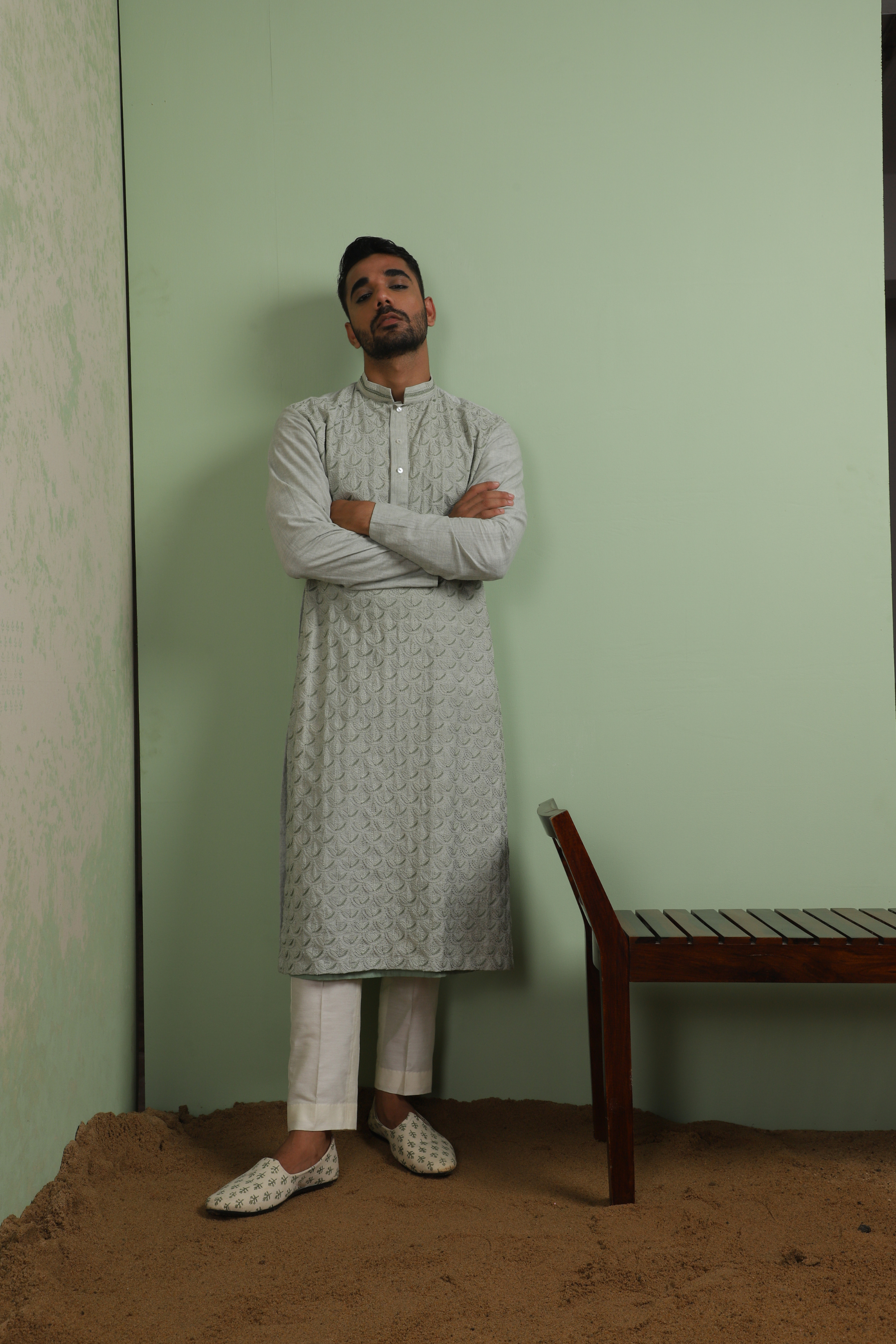 Amara Kantha Stitch Kurta