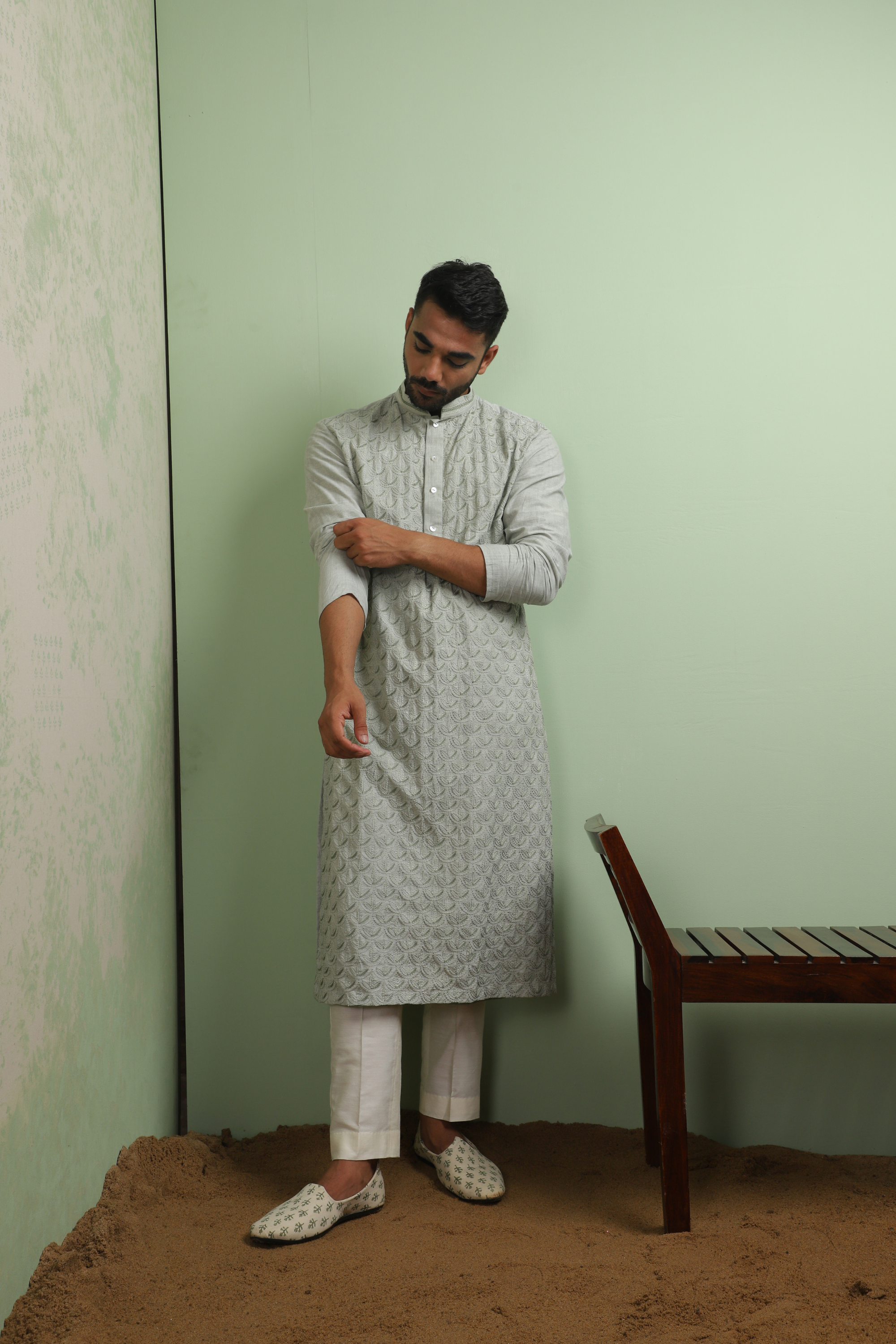 Amara Kantha Stitch Kurta