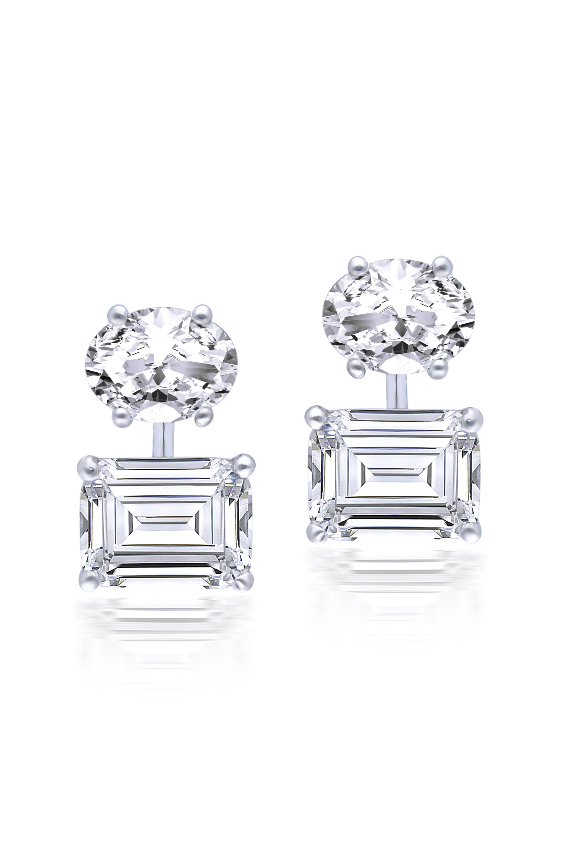 Octagon And Round Shaped Classic Earrings