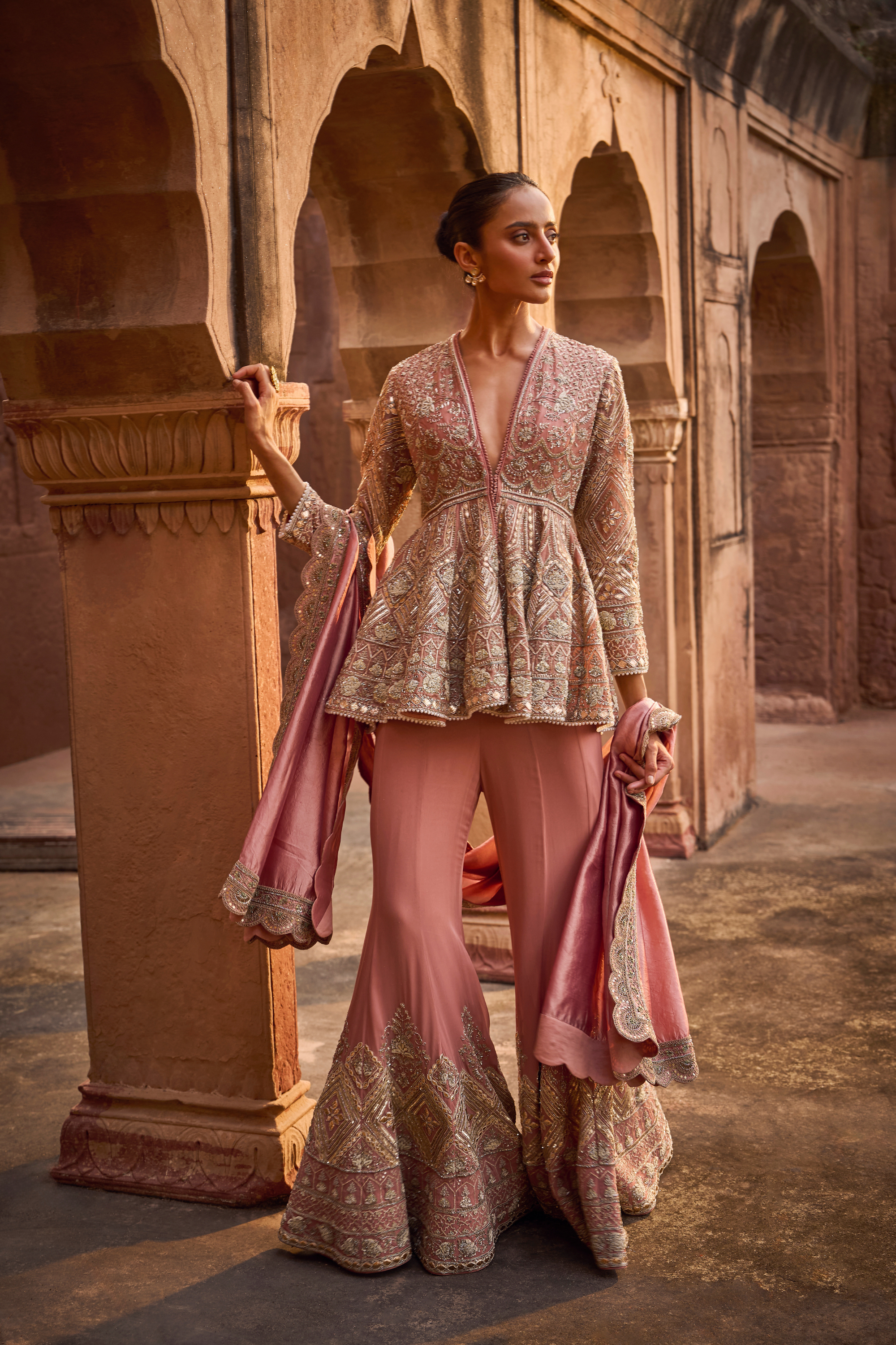 Emroidered Sharara Set