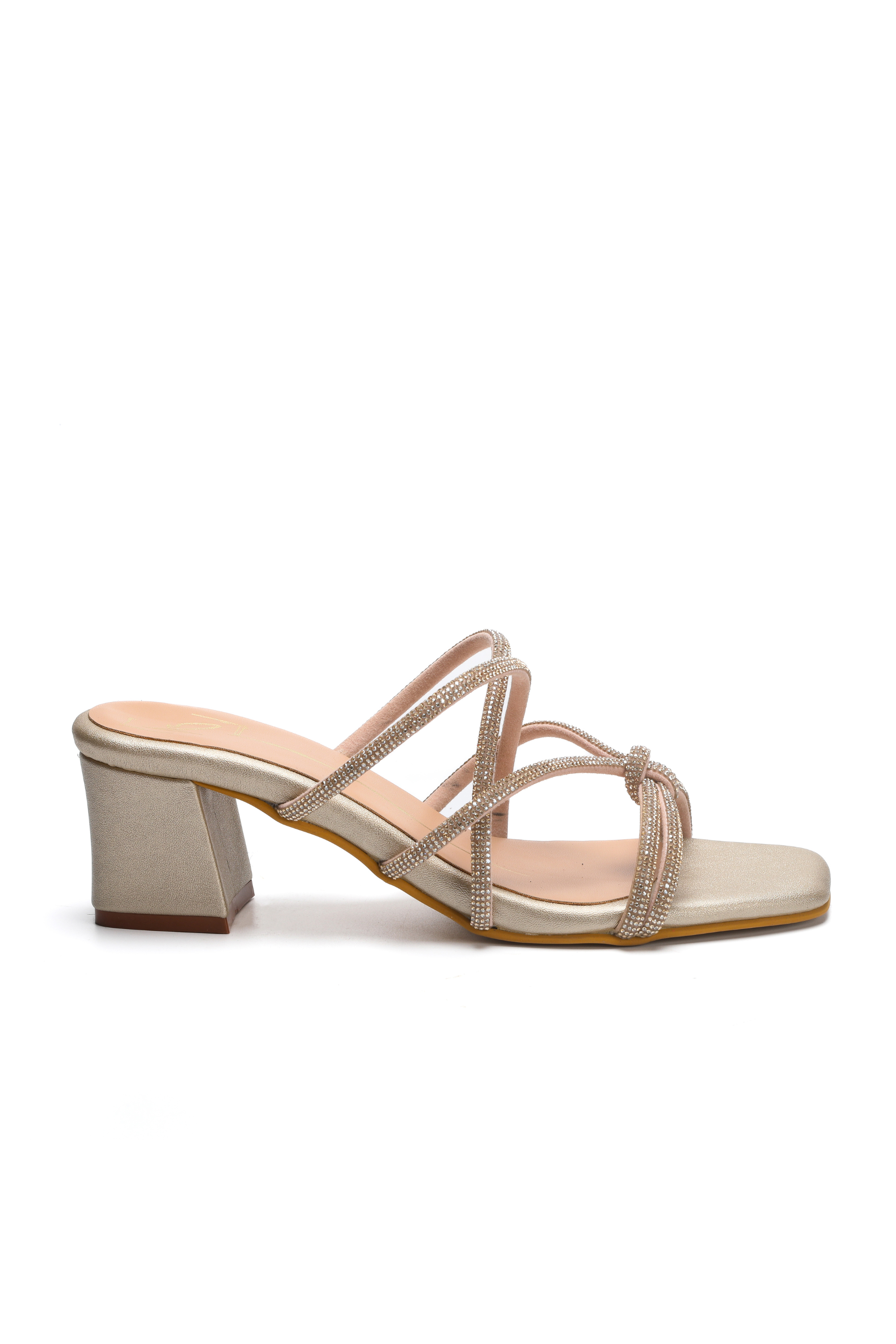Gold Block Heel
