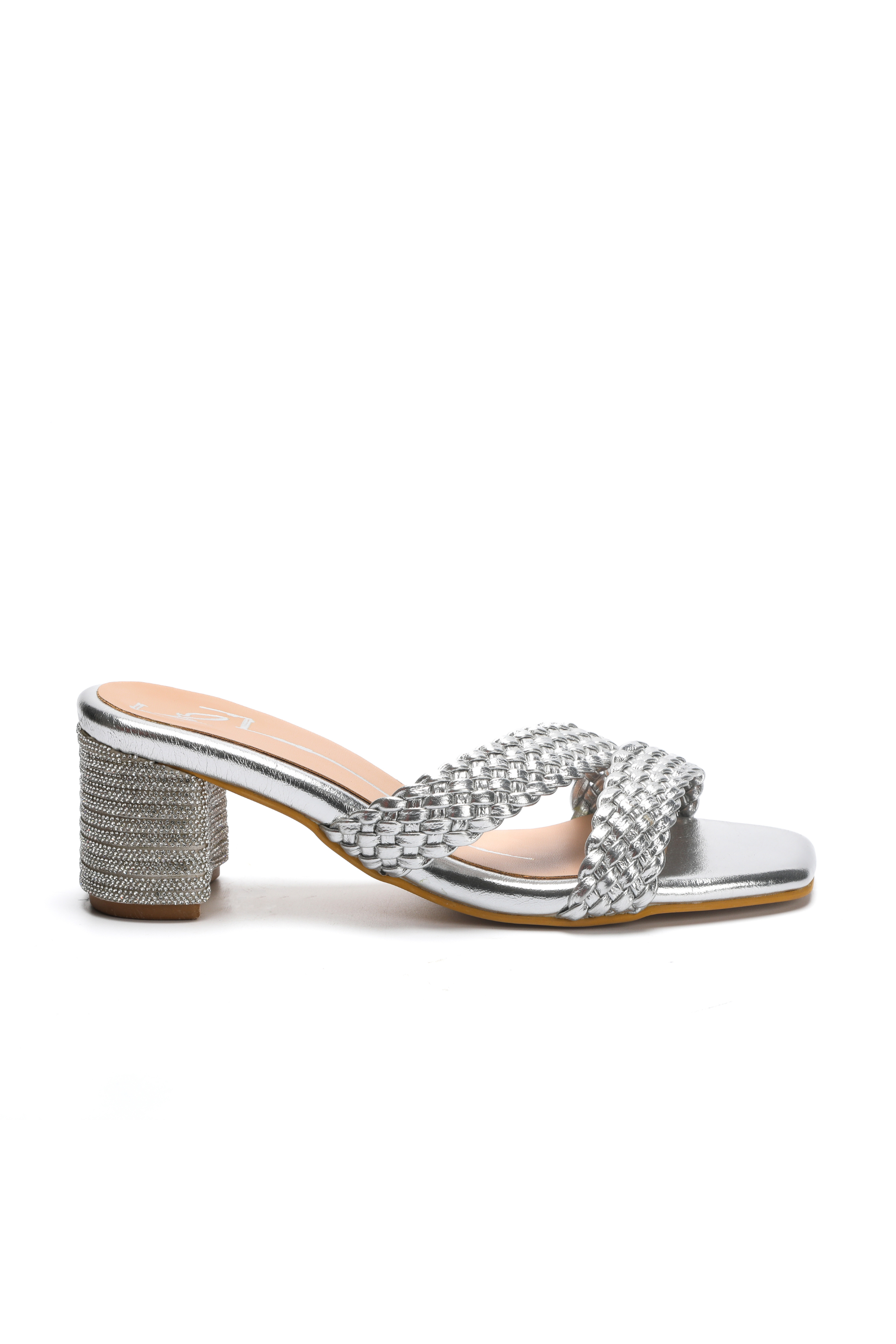 Silver Block Heel