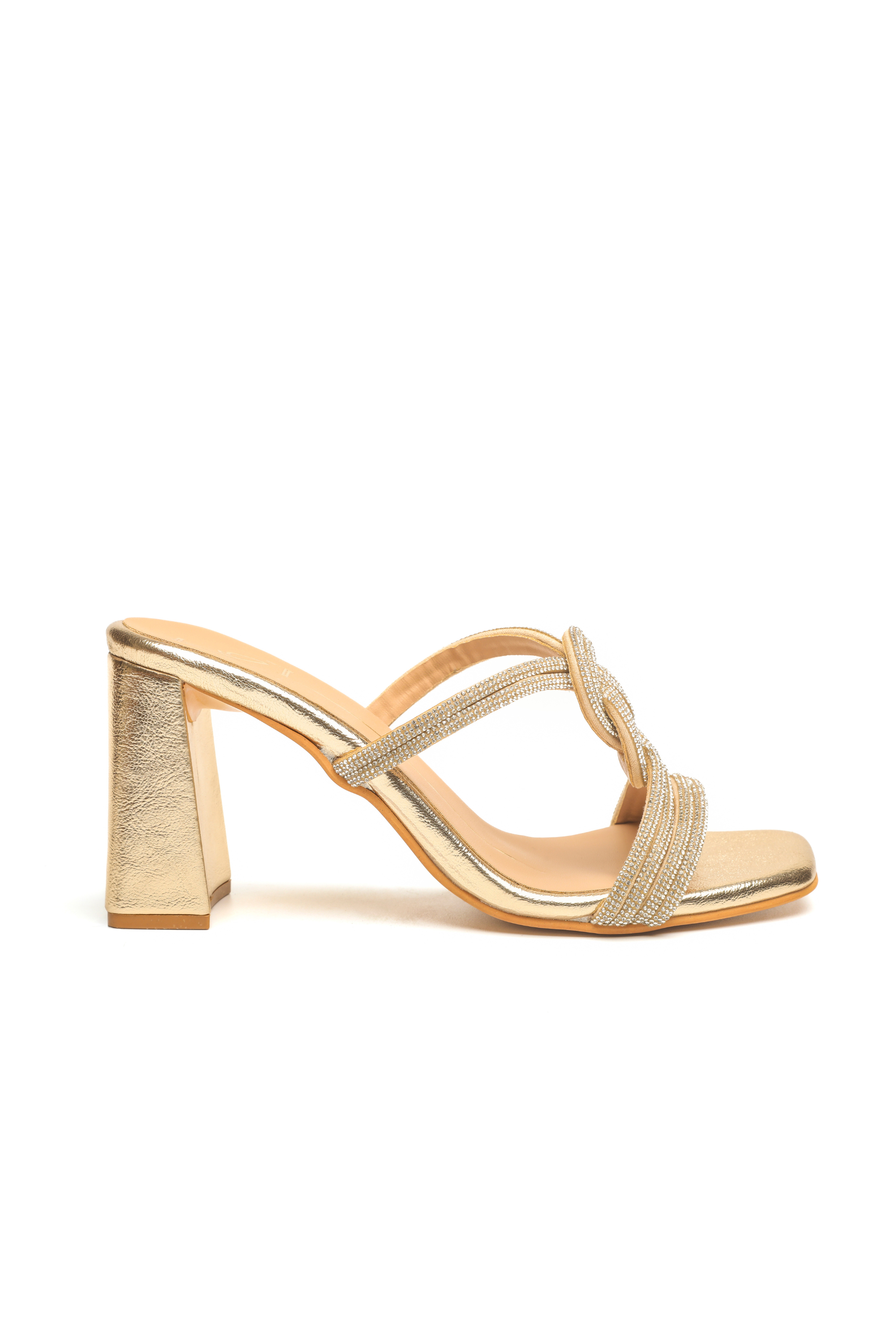 Gold Block Heel