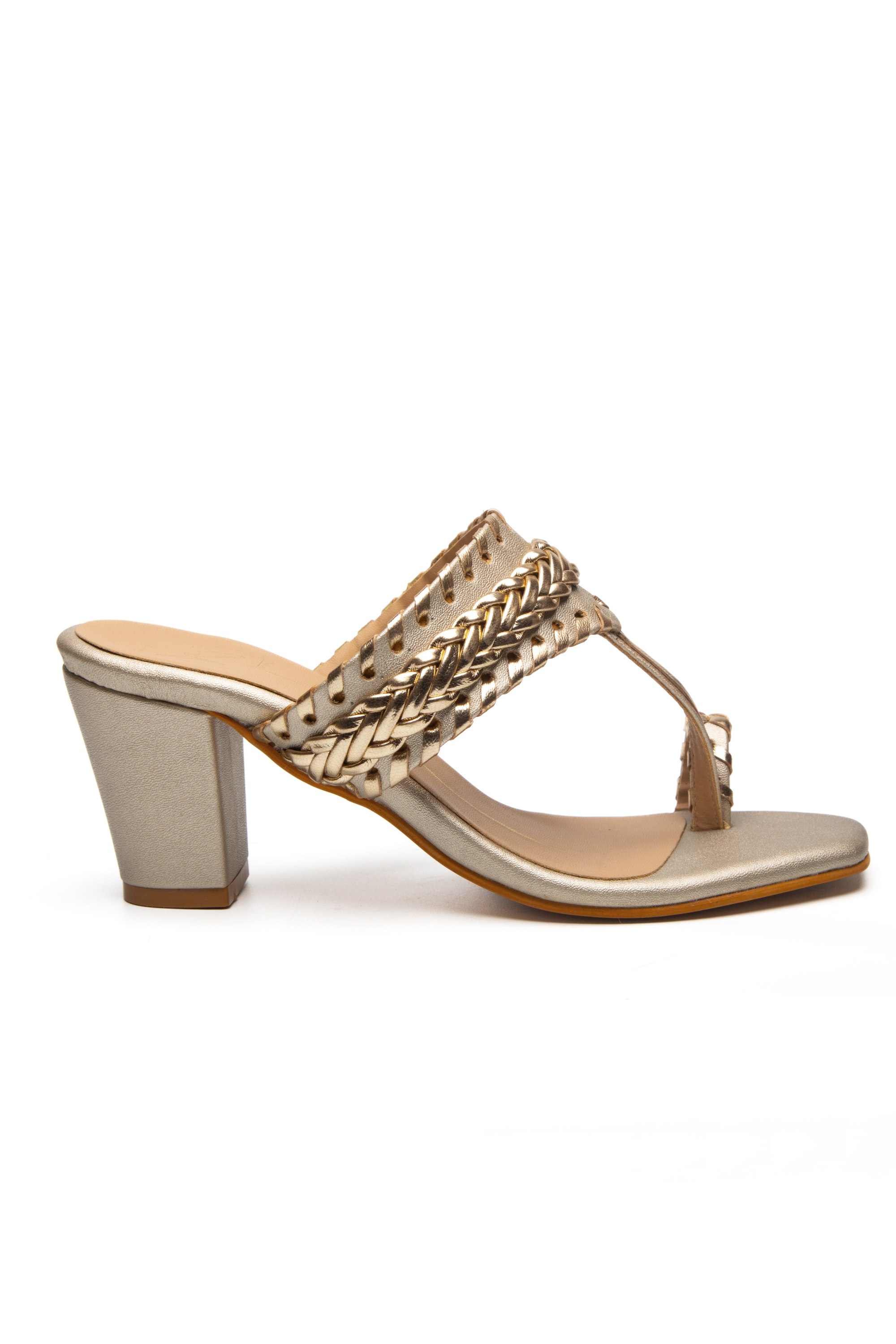 Gold Block Heel