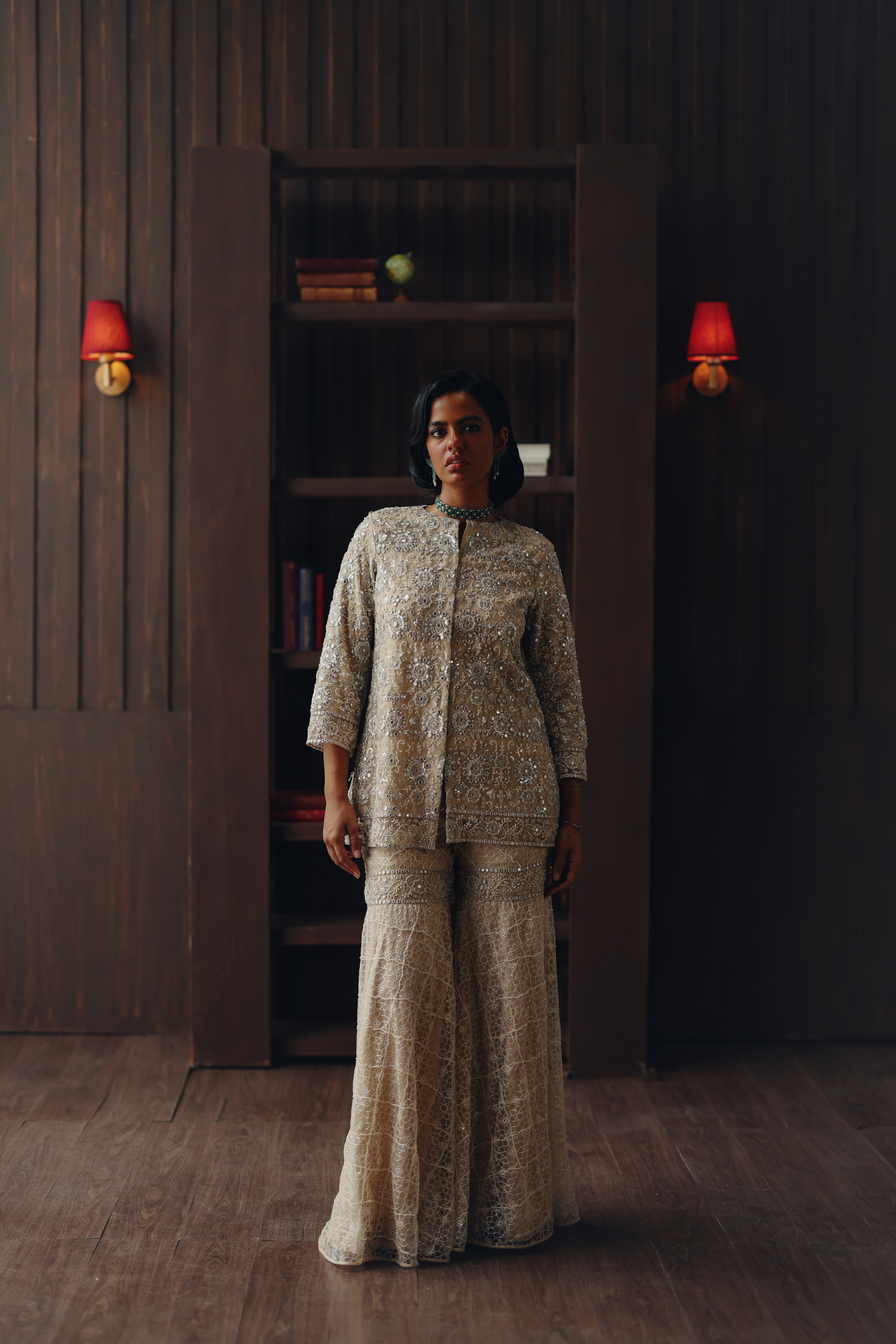 Shararas With Mirrorwork