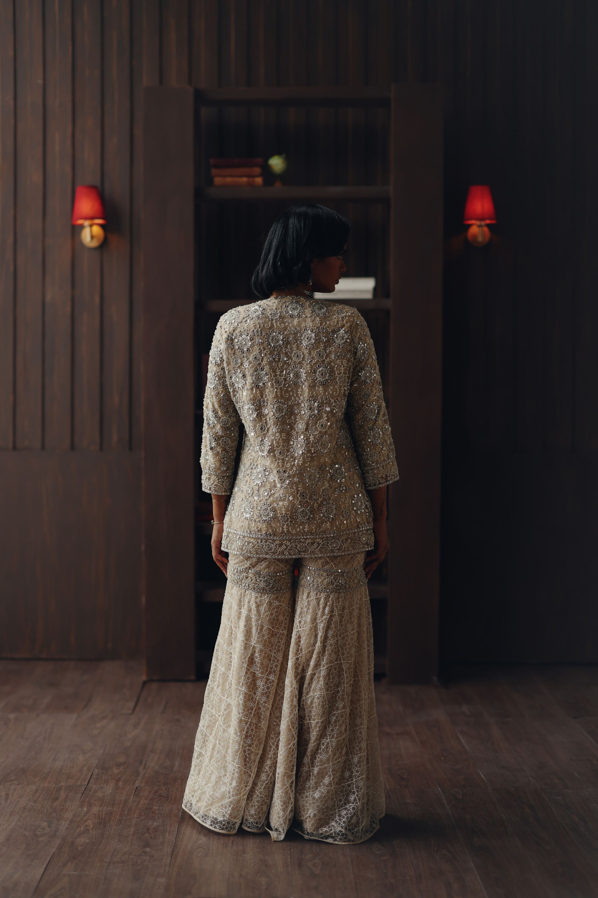 Shararas With Mirrorwork